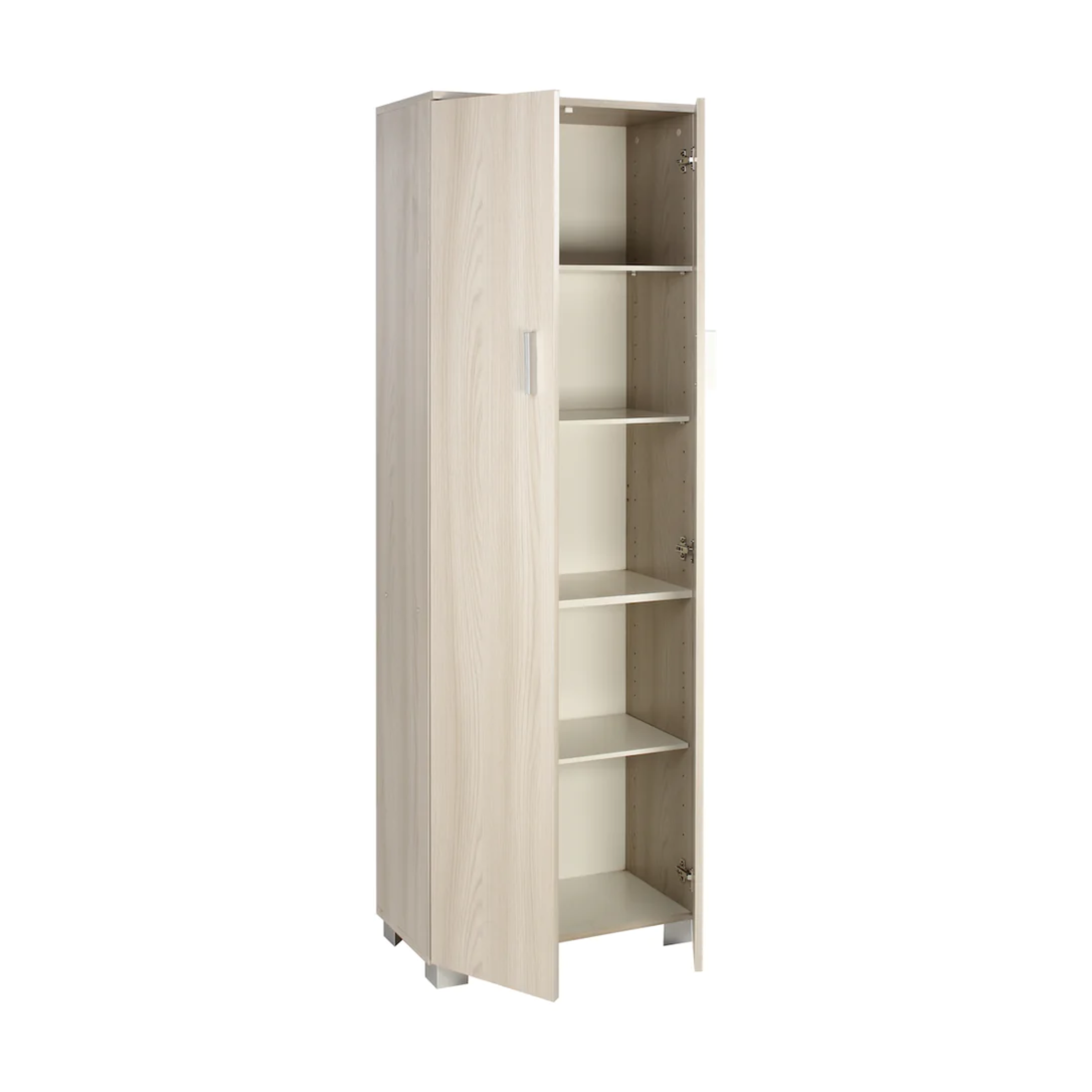 "Danubio" wooden wardrobe with 2 doors and 4 shelves, 62x34 cm, 178 cm high.