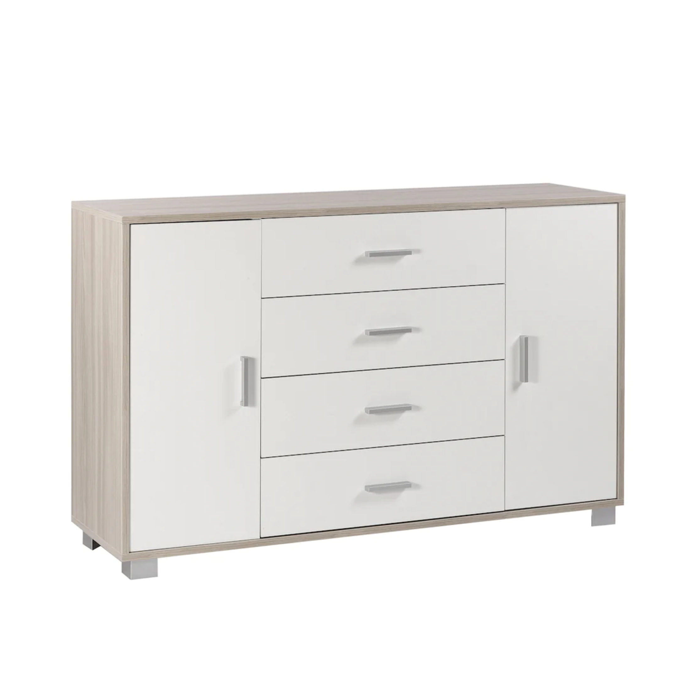 "Romeo" wooden entrance hall unit with 4 drawers and 2 doors, 136x41 cm, 86 cm high