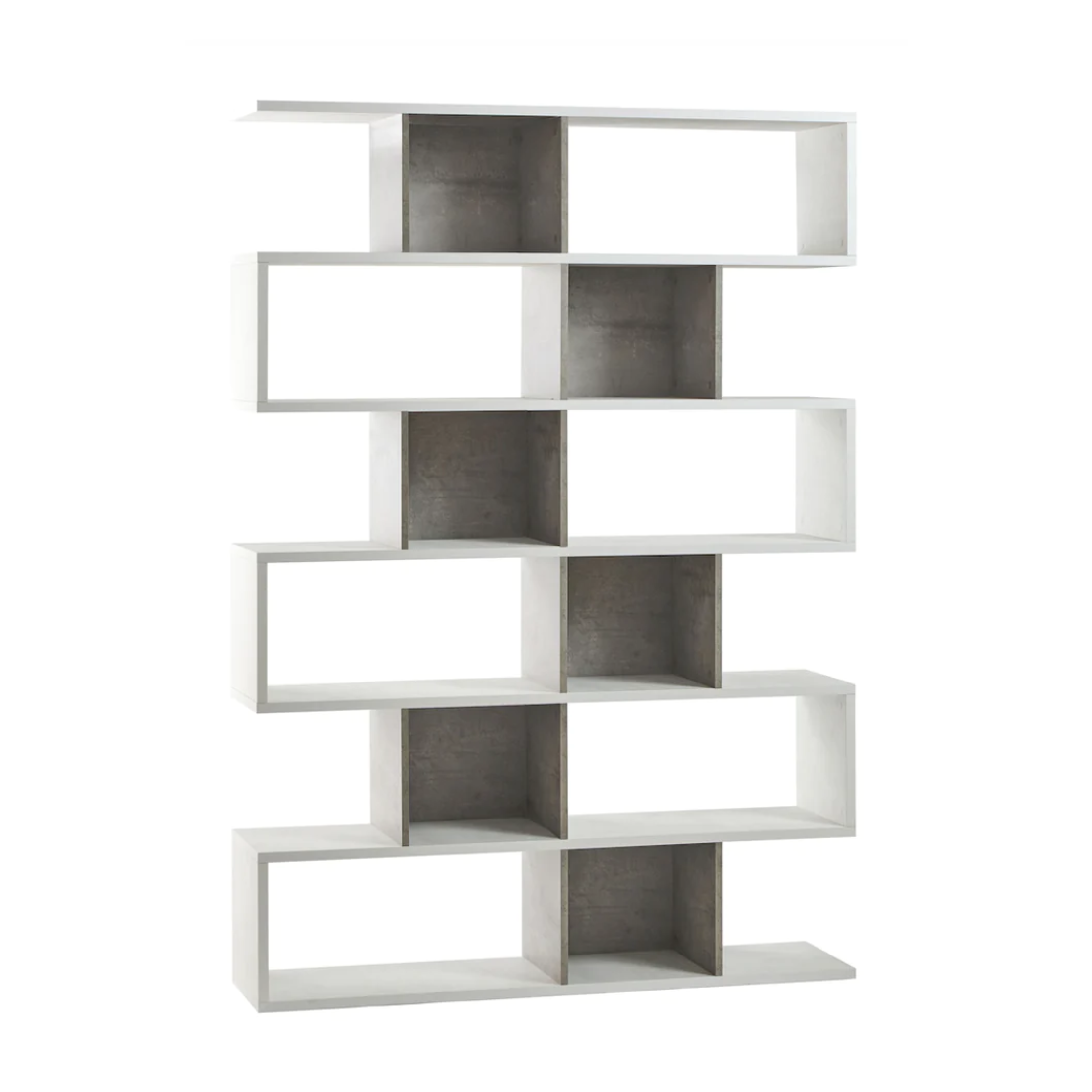"Freud" modern modular 6-tier dividing bookcase, 150x37 cm, 215 cm high