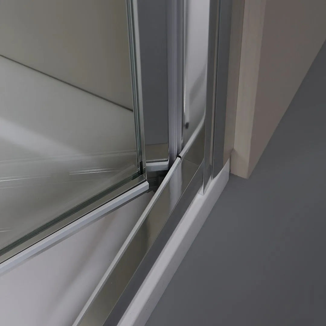 "Sospiro" modern space-saving niche shower enclosure with 195 cm high hinged opening