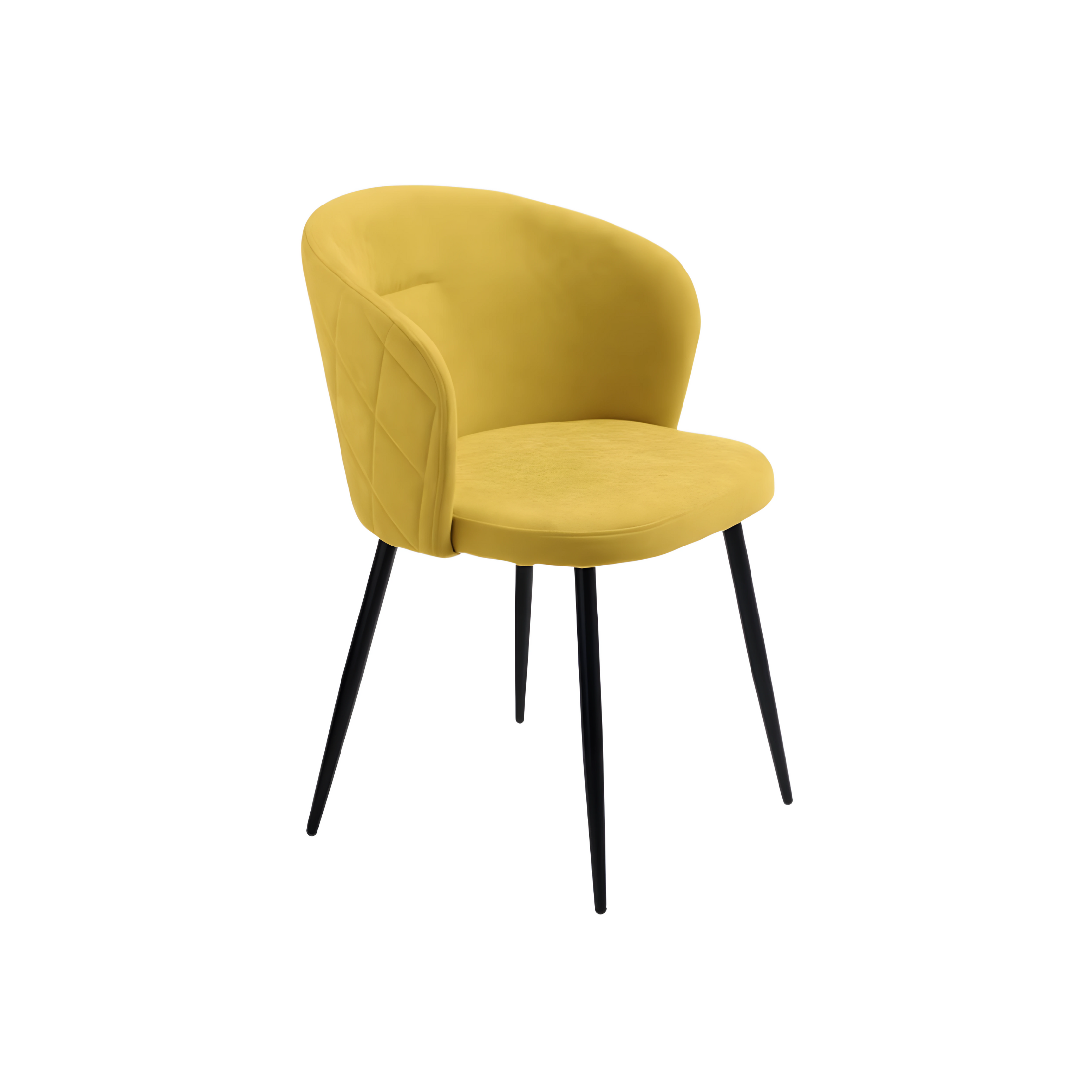 "Claris" dining chair set in padded fabric, 56x55 cm, 78h