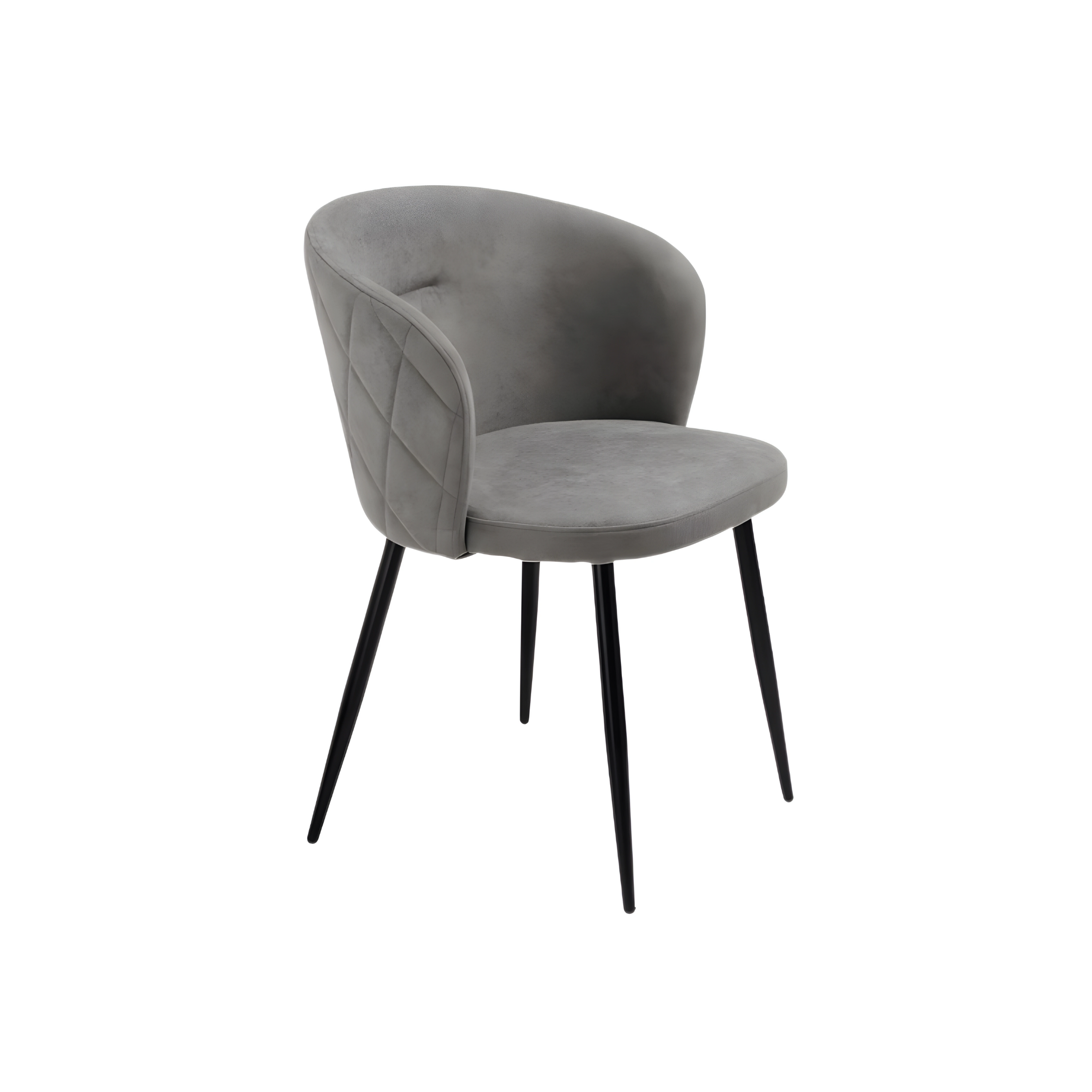 "Claris" dining chair set in padded fabric, 56x55 cm, 78h