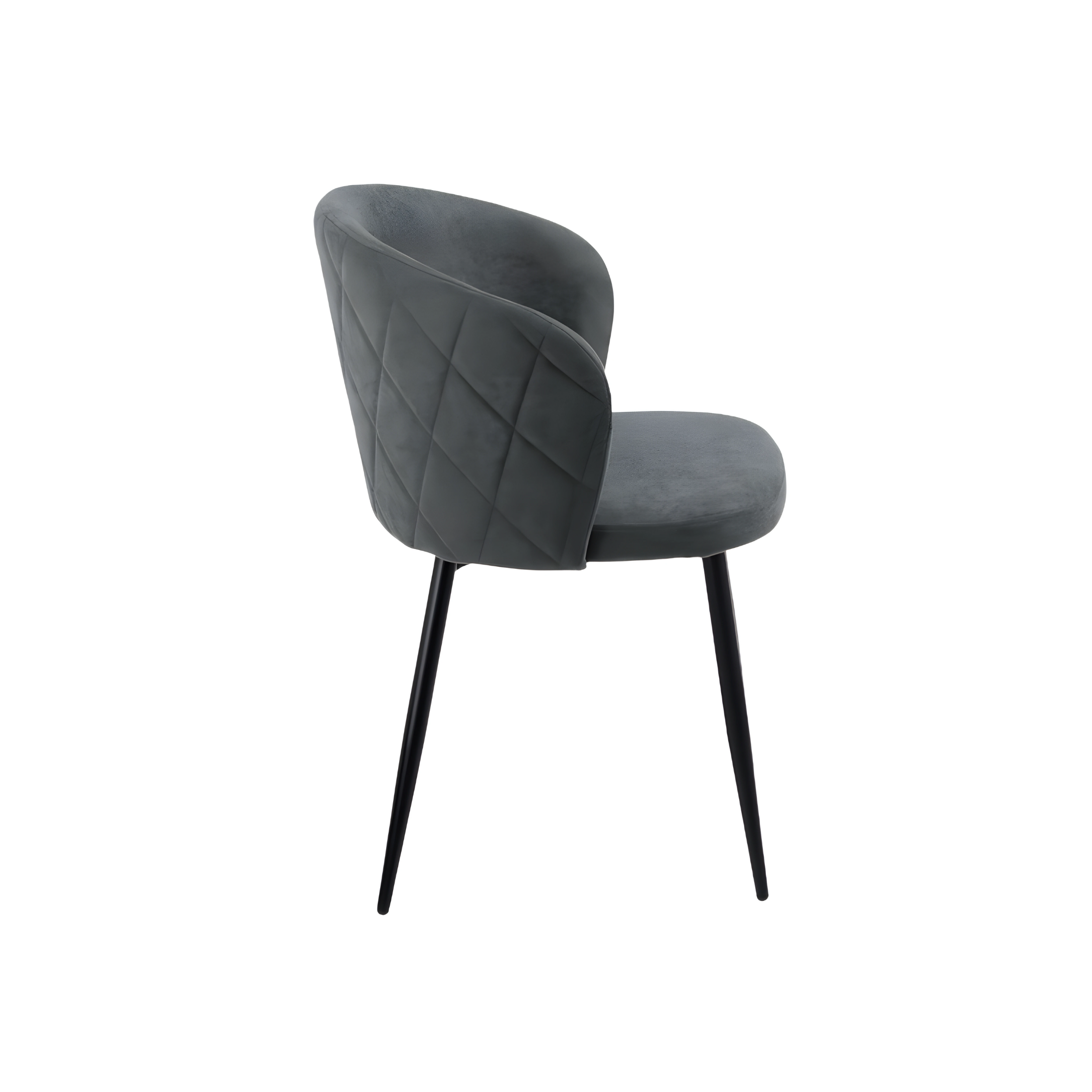 "Claris" dining chair set in padded fabric, 56x55 cm, 78h