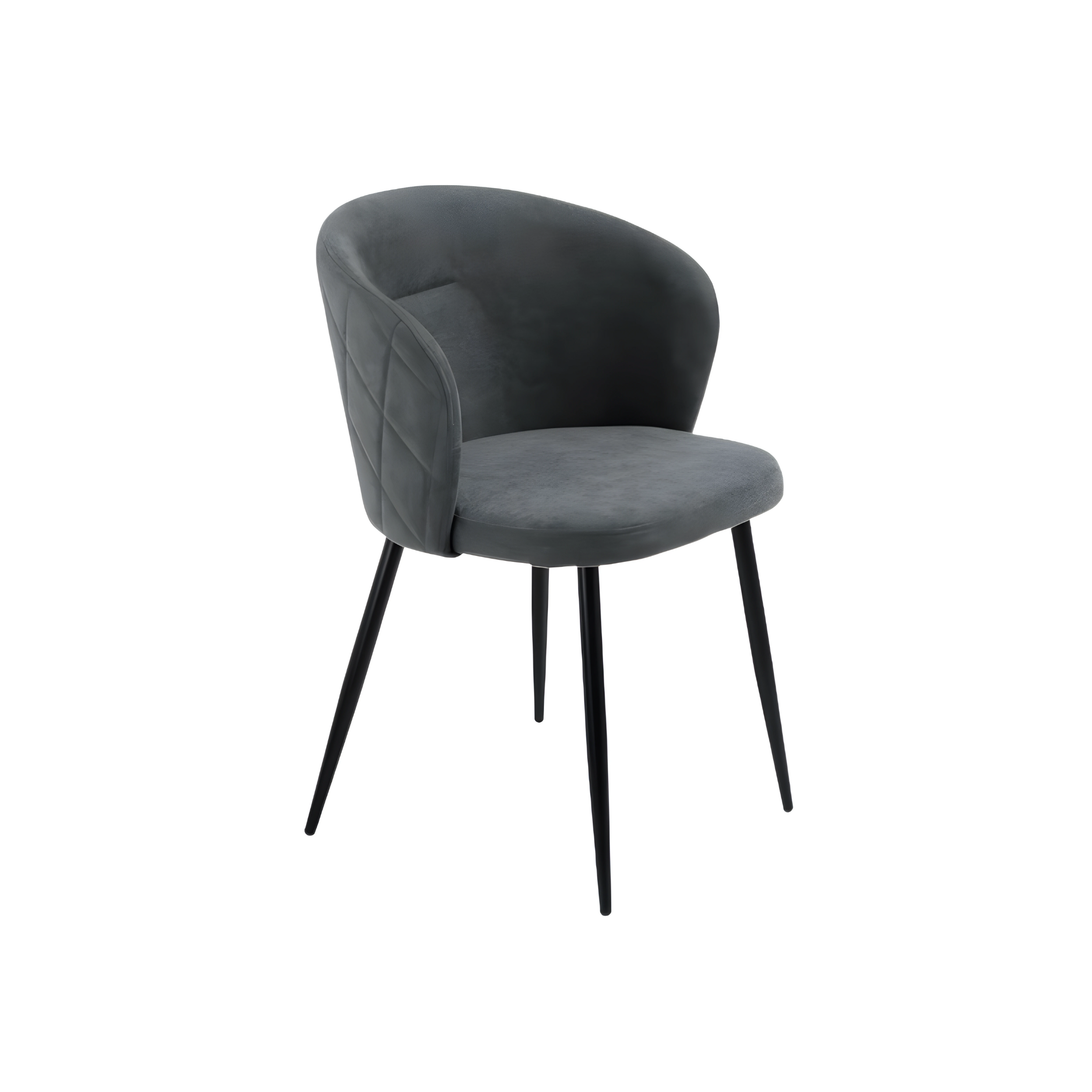 "Claris" dining chair set in padded fabric, 56x55 cm, 78h