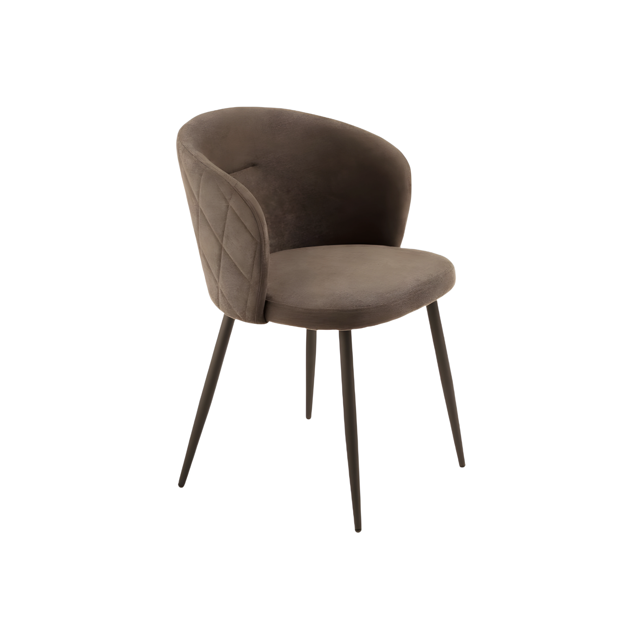 "Claris" dining chair set in padded fabric, 56x55 cm, 78h