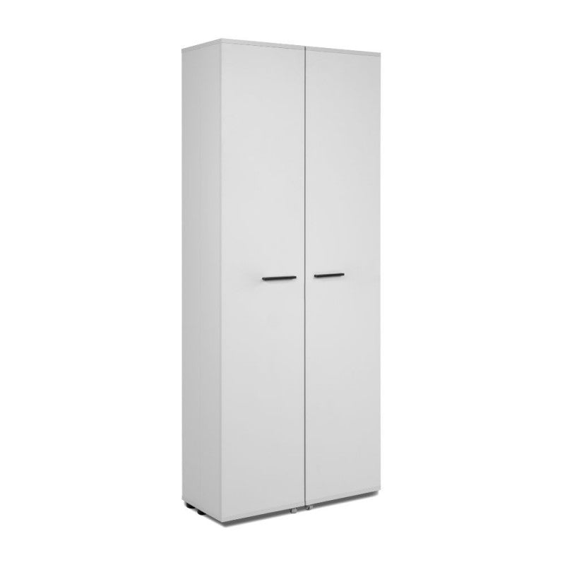 Slim, 2-door "Lugo" wooden shoe rack with 5 space-saving compartments