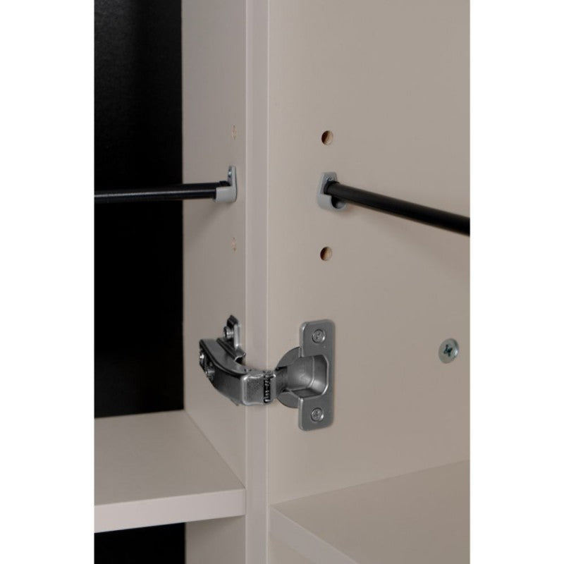 Slim, 2-door "Lugo" wooden shoe rack with 5 space-saving compartments