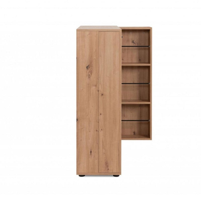 "Satos" space-saving 2-door low shoe rack with 8 shelves for the living room