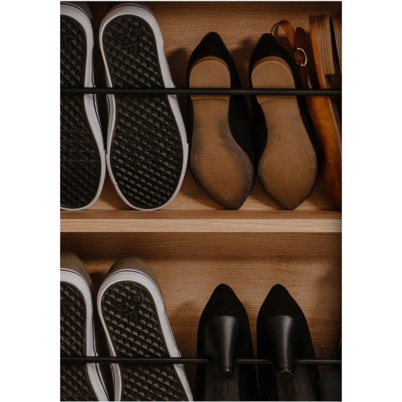 Scarpiera bassa 2 ante "Satos" salvaspazio 8 ripiani da soggiorno - MondoViro