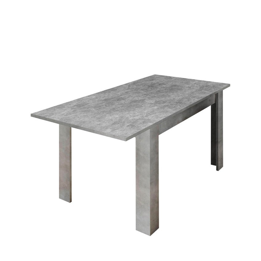 "Fold Urbino" modern extendable wood-concrete table, 90x137/185 cm