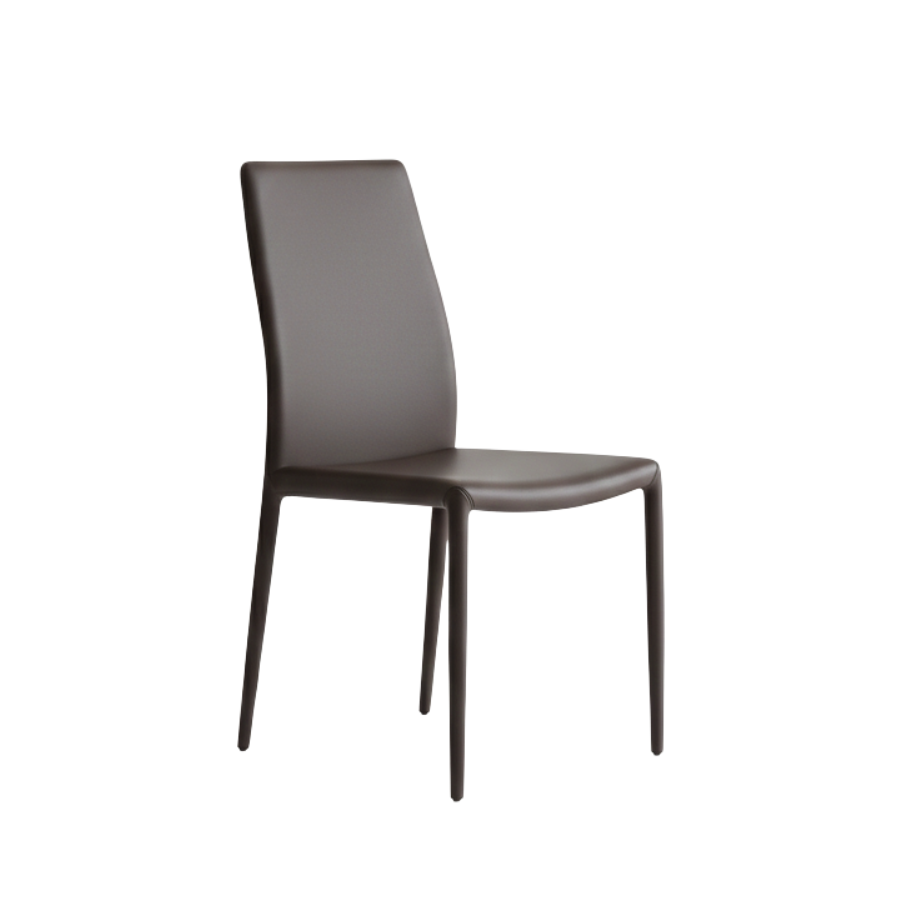 Set of "Impero" faux leather chairs with matching upholstered frame, 53x43 cm, 90h