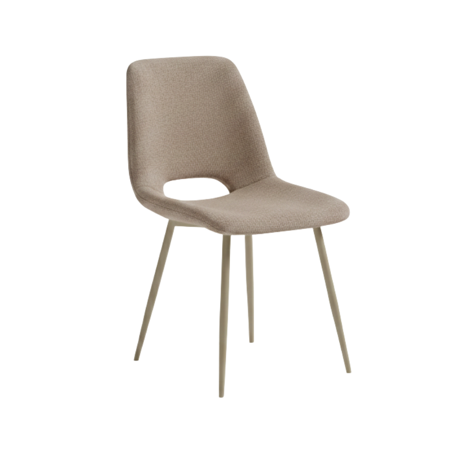 Set of "Echo" fabric chairs with metal frame, 48x53 cm, 86h