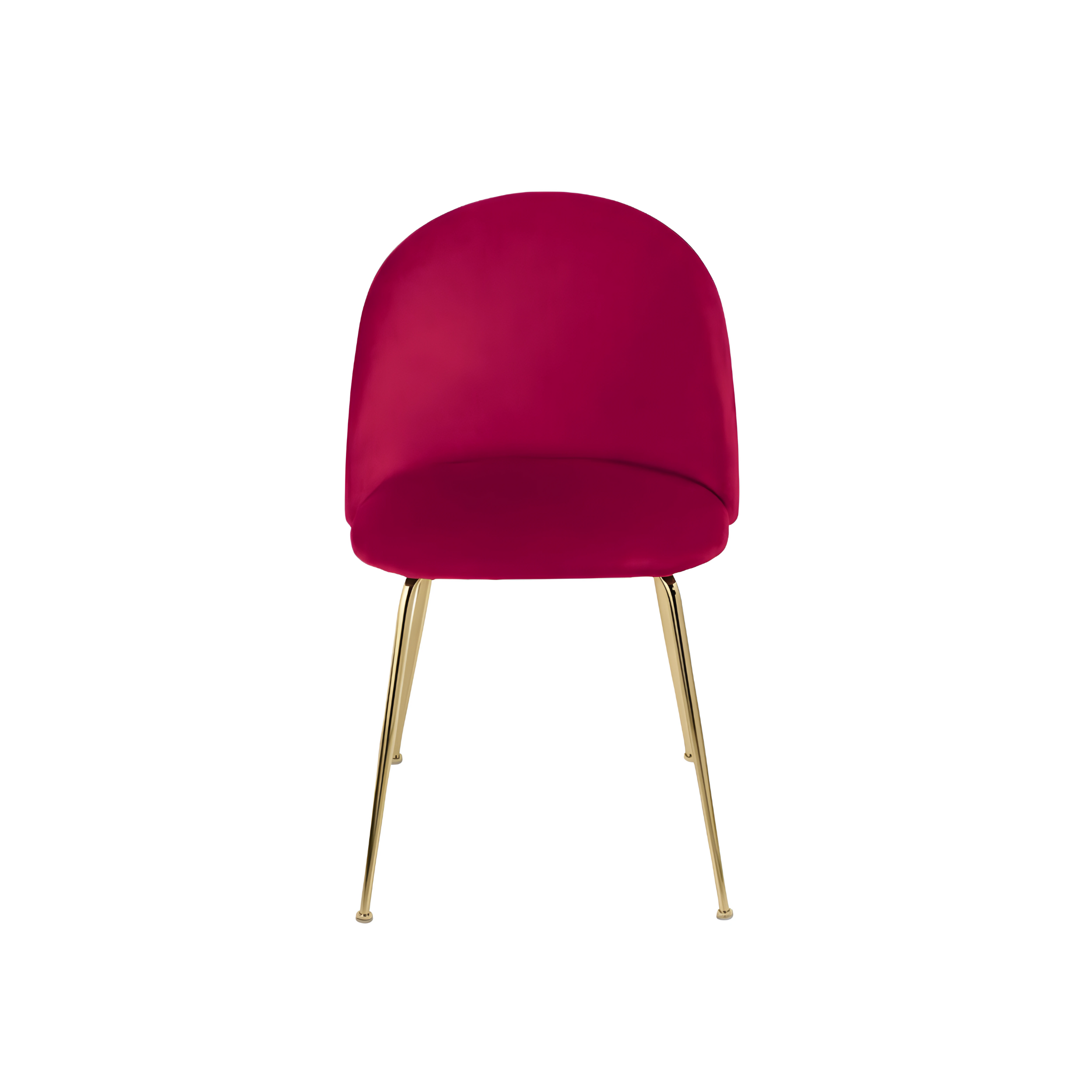 Set of "Dama" dining chairs in velvet with painted metal frame, 52x50 cm, 81h
