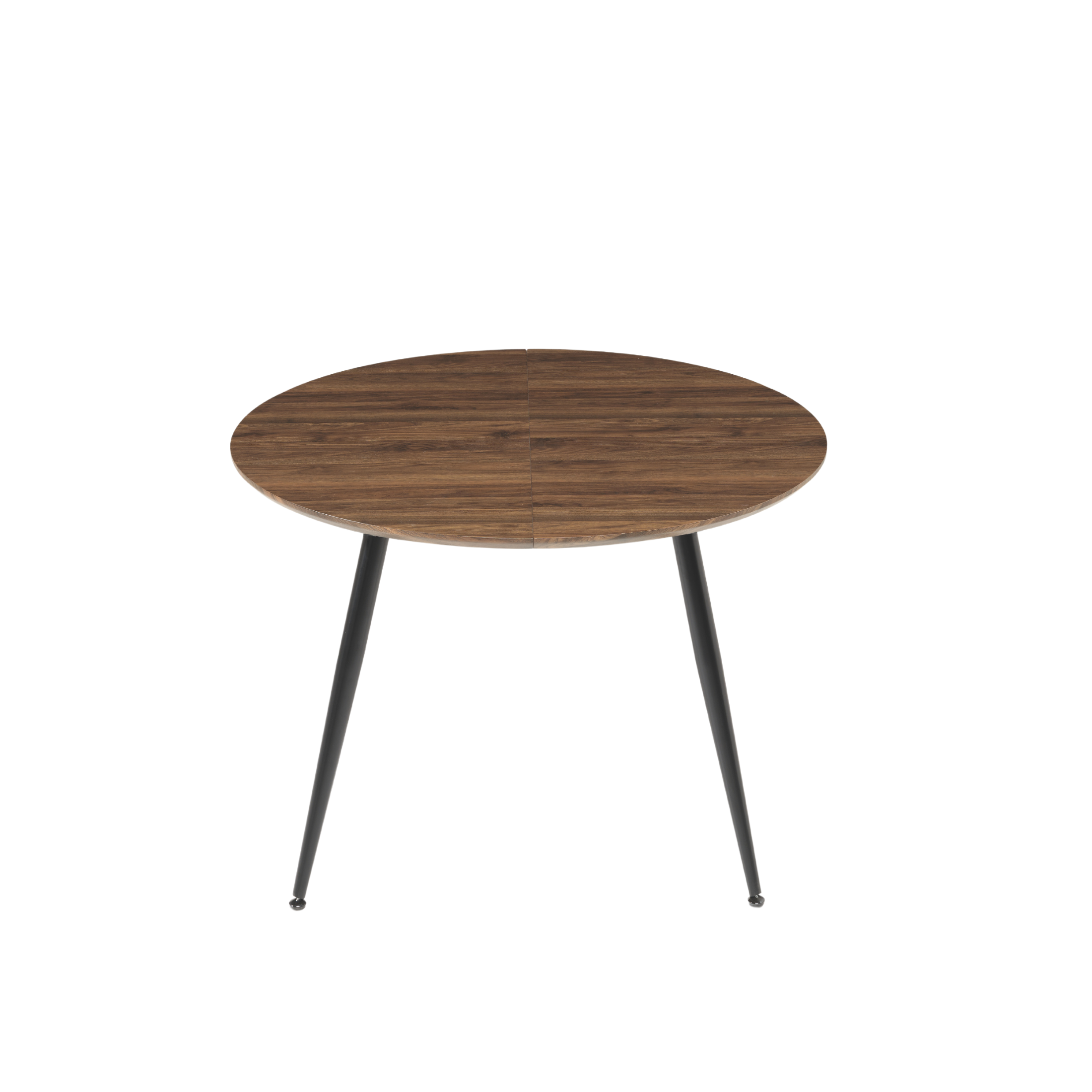 Extendable round wooden table "Vertigo" with central extension