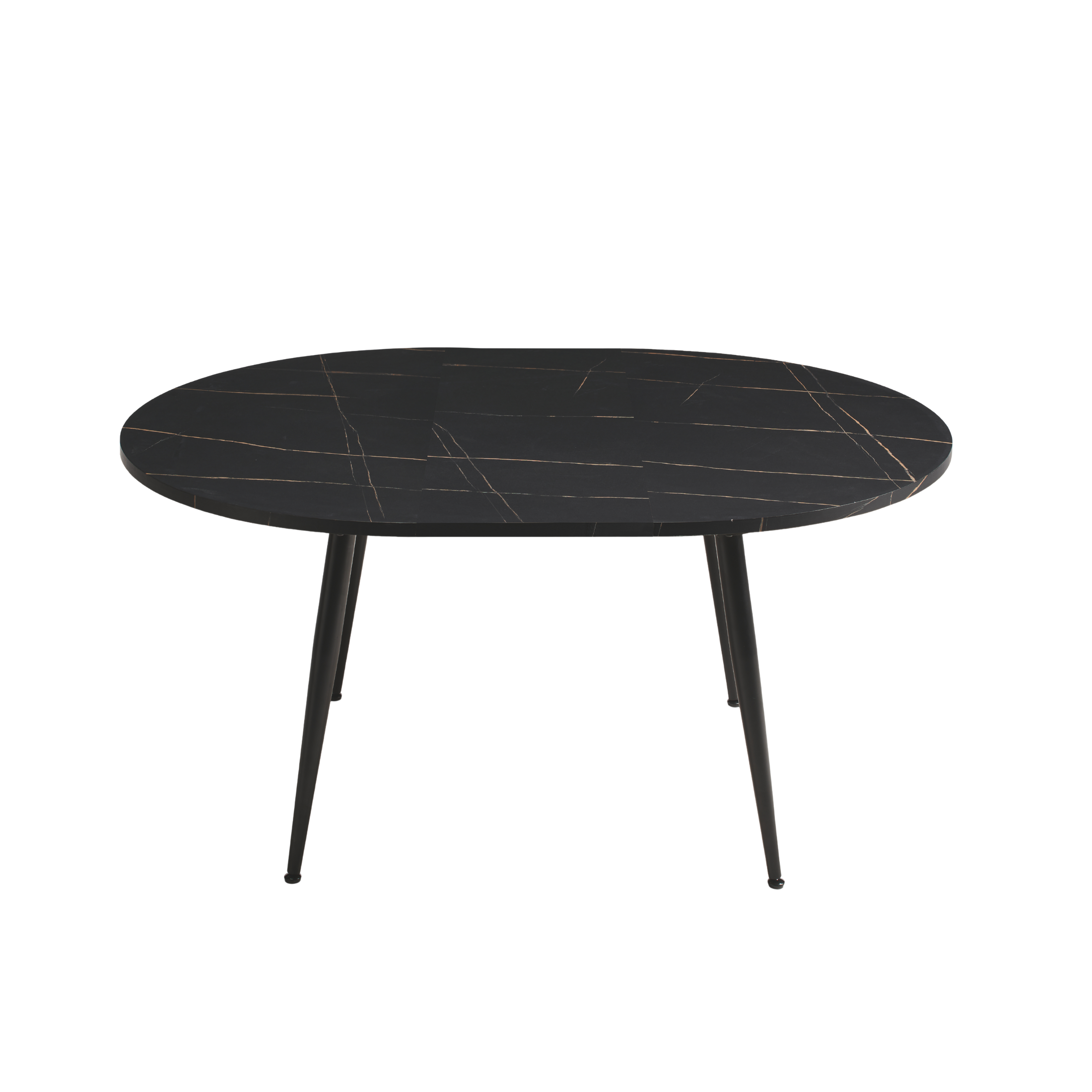 Extendable round wooden table "Vertigo" with central extension