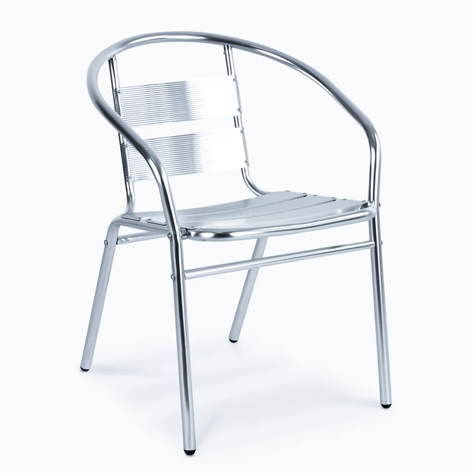 Set da bar Alu in metallo tavolo alto o basso tondo quadrato poltrona e sgabello