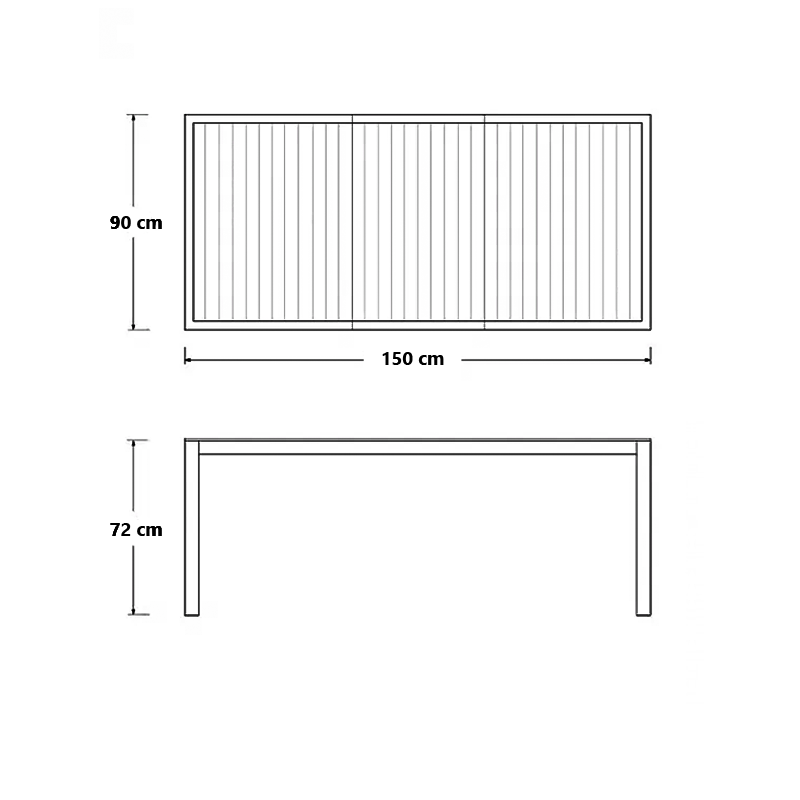 Tavolo da esterno Palau in resina rettangolare per giardino