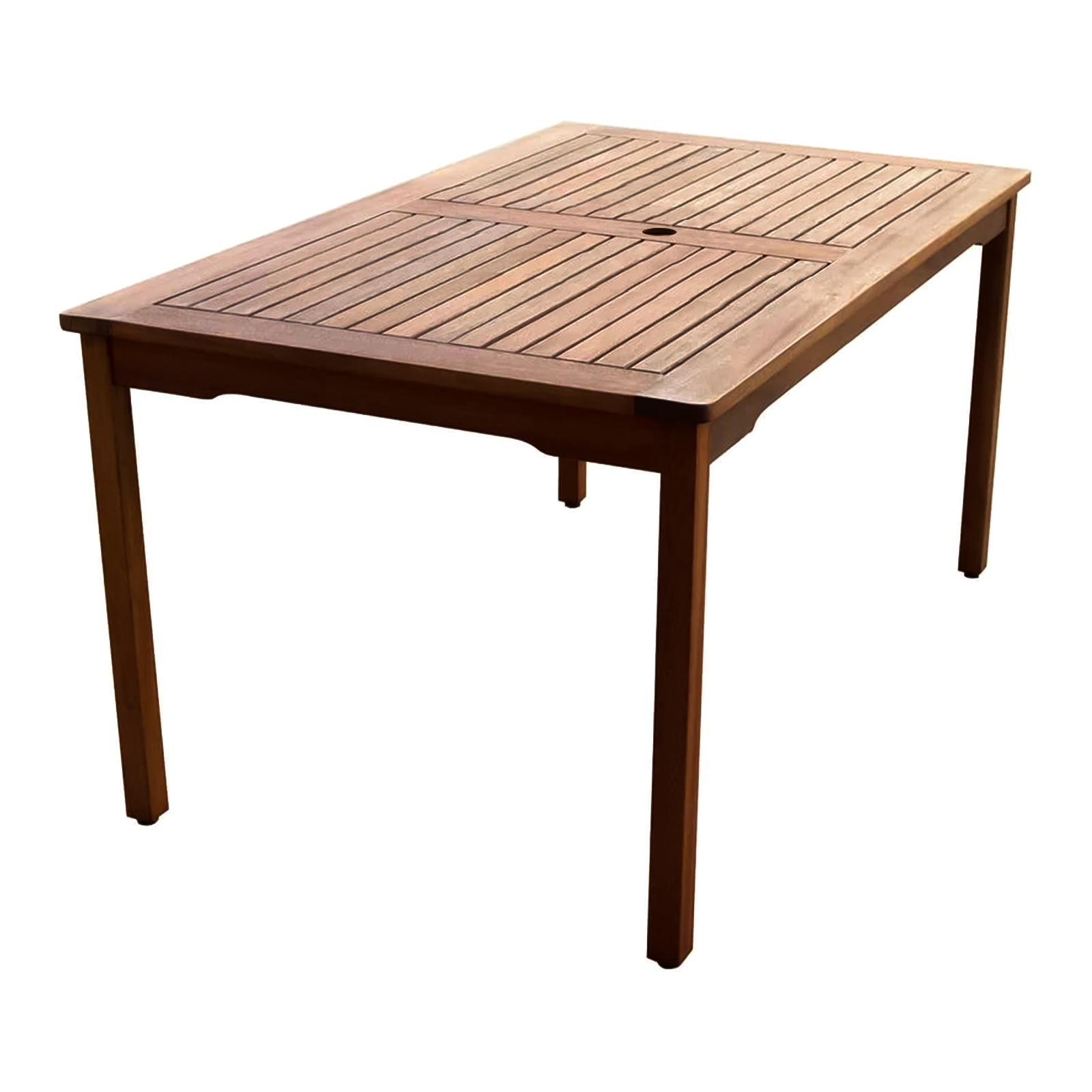 Tavolo da pranzo Royal in legno massello per giardino pieghevole o con foro porta ombrellone