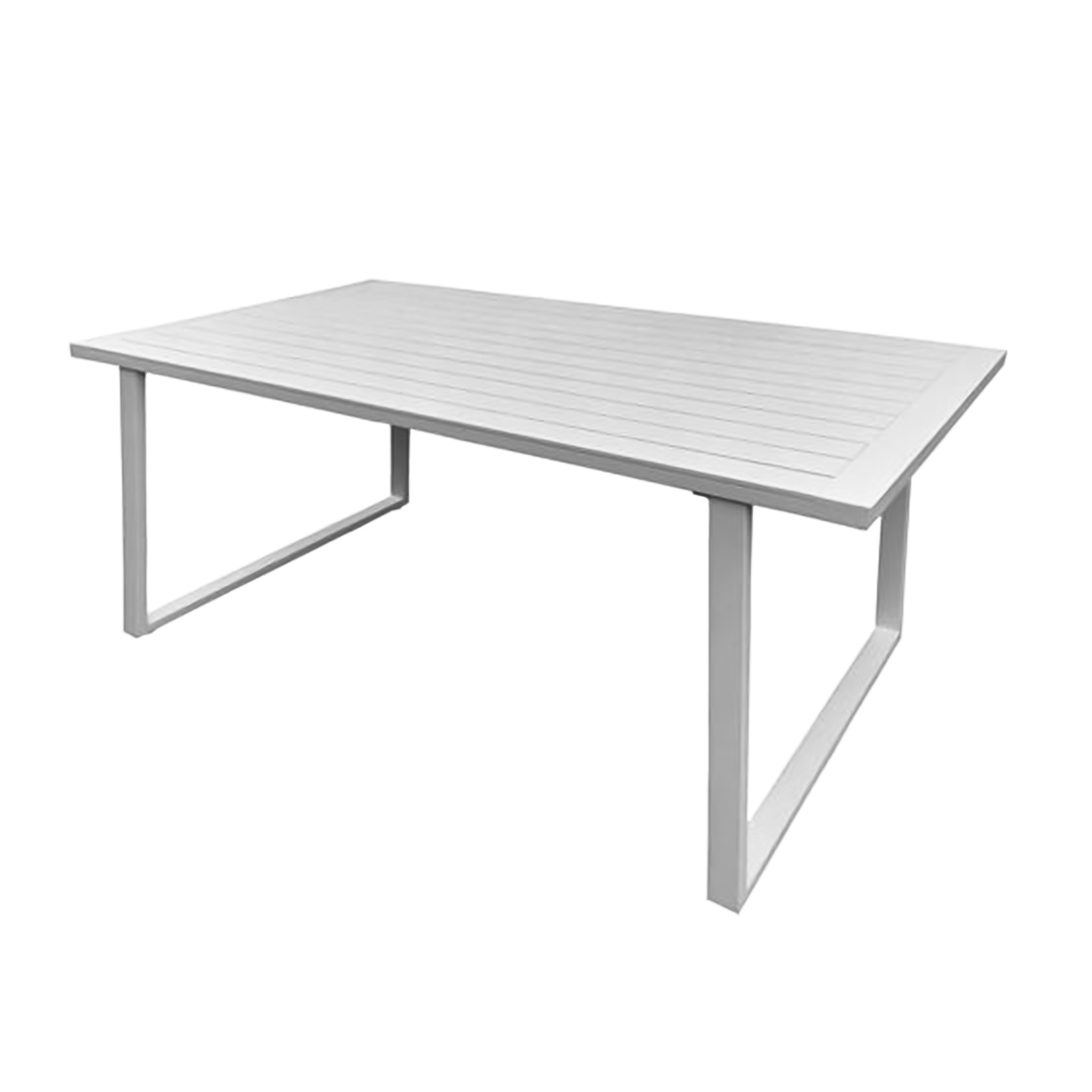 Set da pranzo completo di 6 sedie + tavolo Alu White in alluminio per giardino