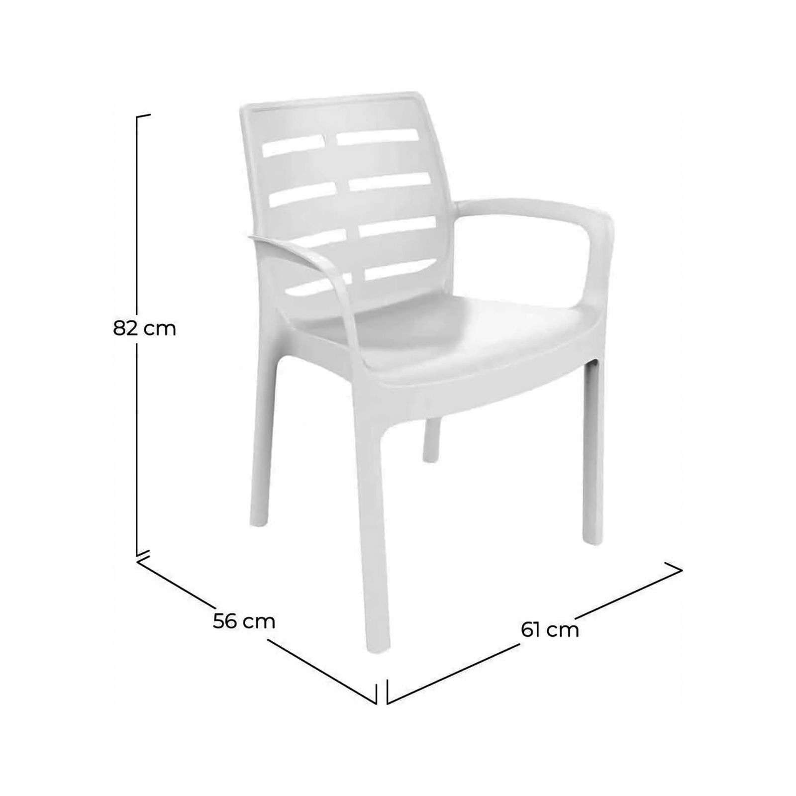 Sedia in resina rattan Borneo da esterno poltrona con braccioli per giardino