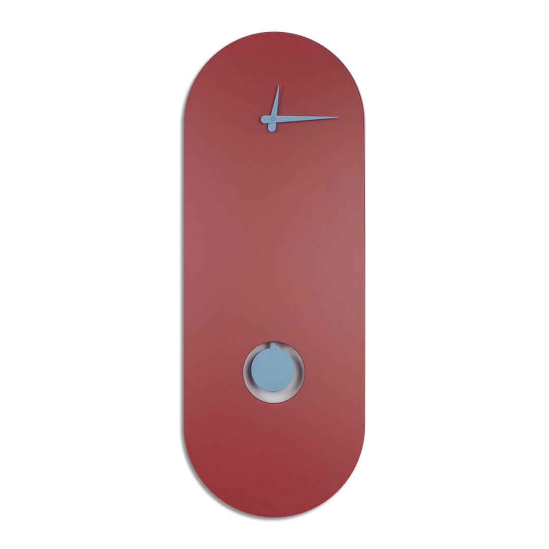 "Amsterdam" design pendulum clock in frosted glass