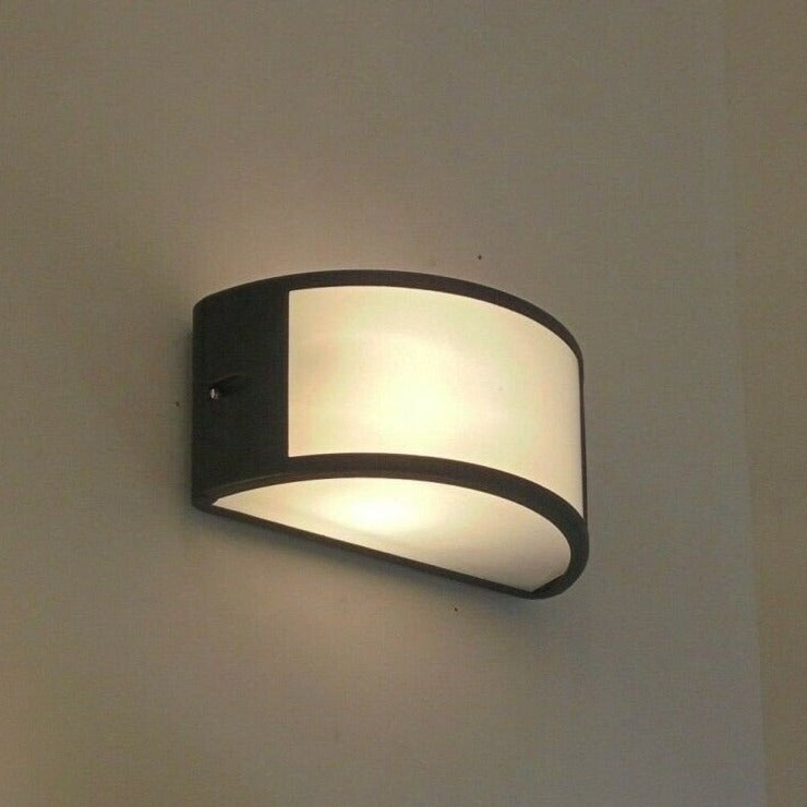 Lampada plafoniera da giardino Mezzaluna in alluminio cm 23x13,5 12h