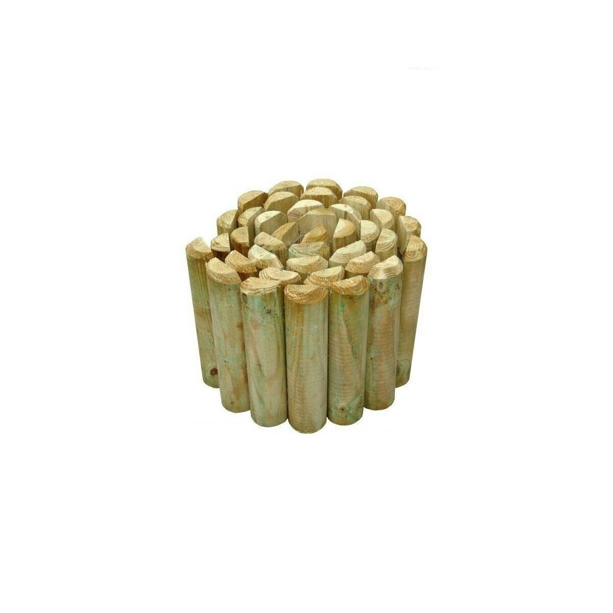 Staccionata a mezzi pali Rollborder in legno di pino impregnato