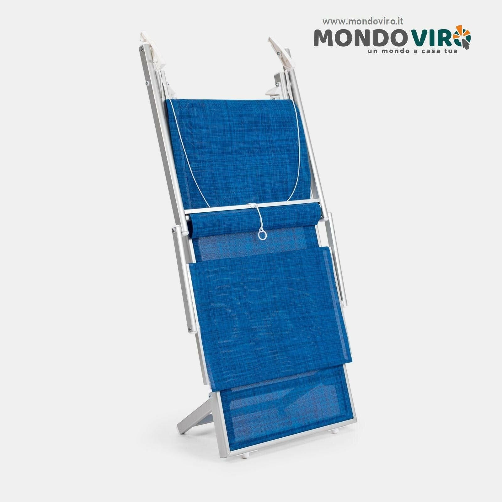 Lettino sdraio prendisole Palapas da spiaggia in alluminio cm 181x61 39h