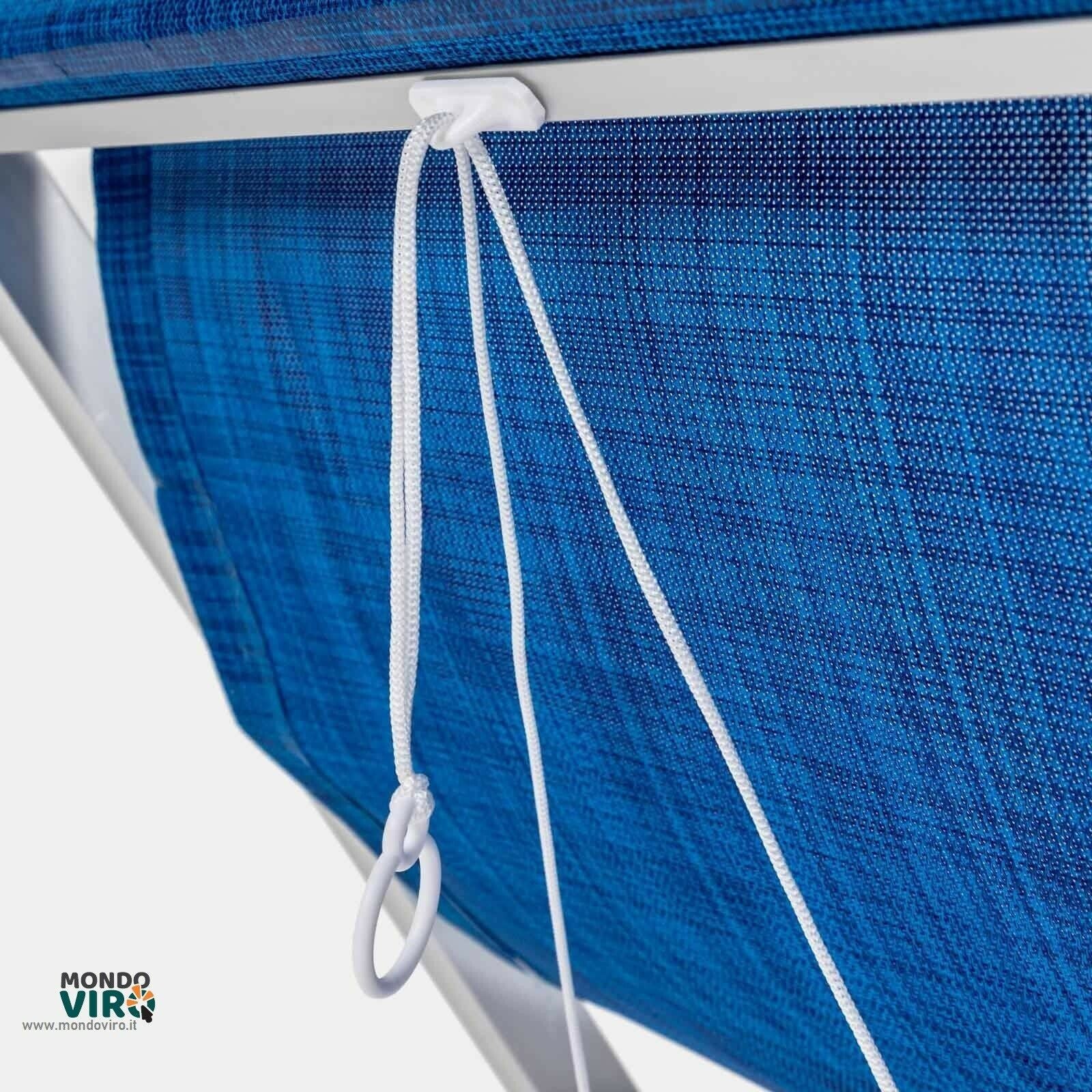 Lettino sdraio prendisole Palapas da spiaggia in alluminio cm 181x61 39h