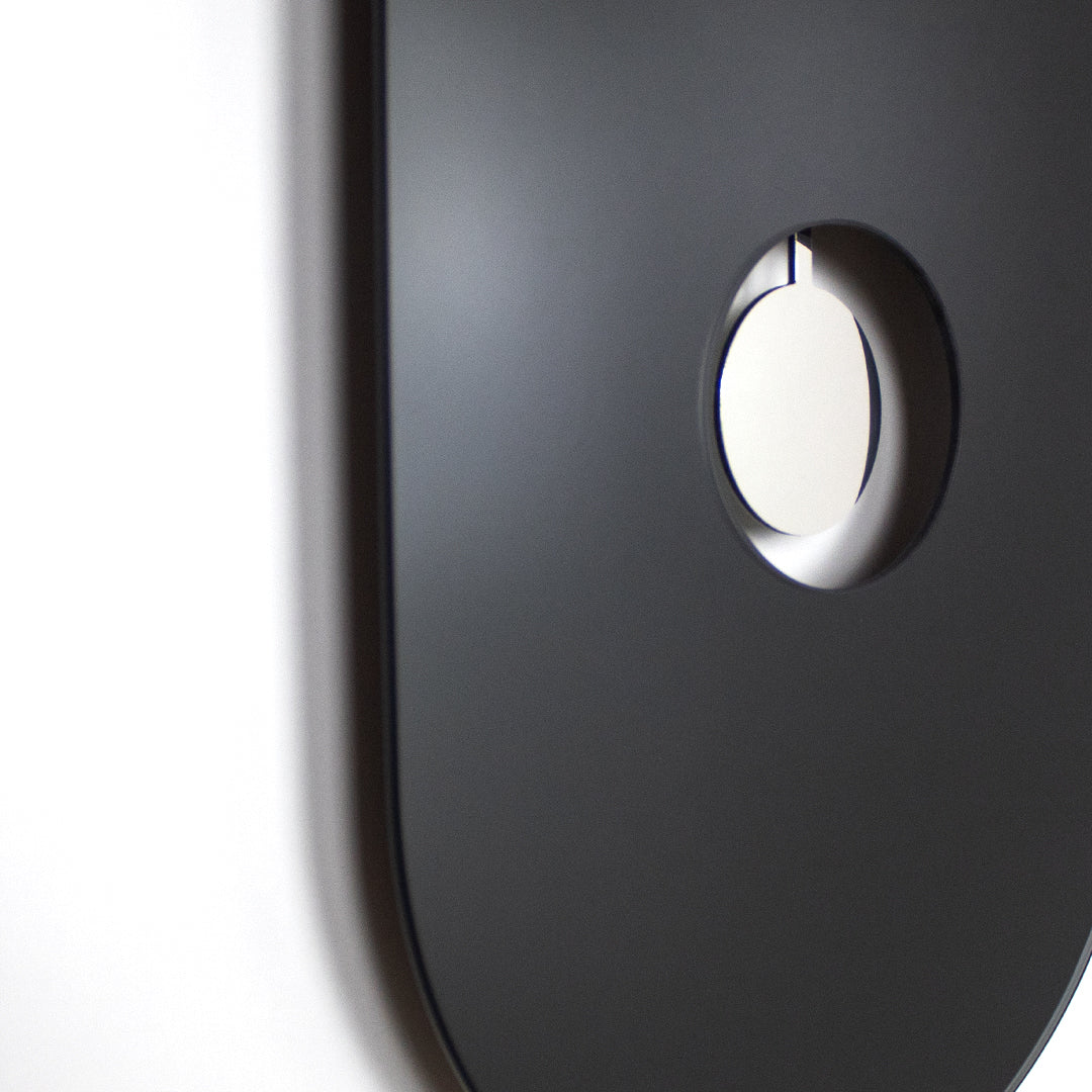 "Milano" designer pendulum clock with silver mirror