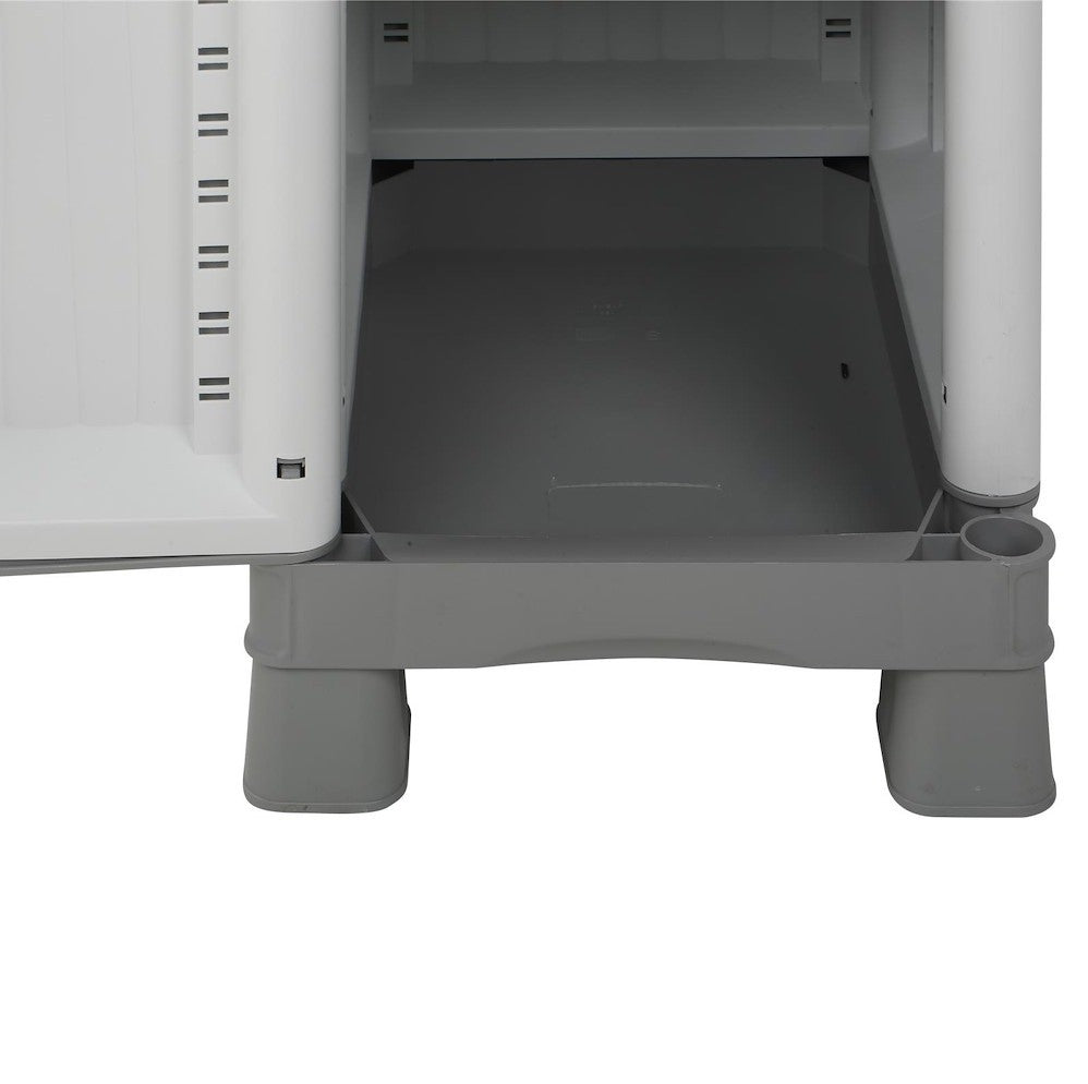 Armadio in resina terry Wawe antiurto 1 anta 5 ripiani piedini rialzati cm 35x44 181h