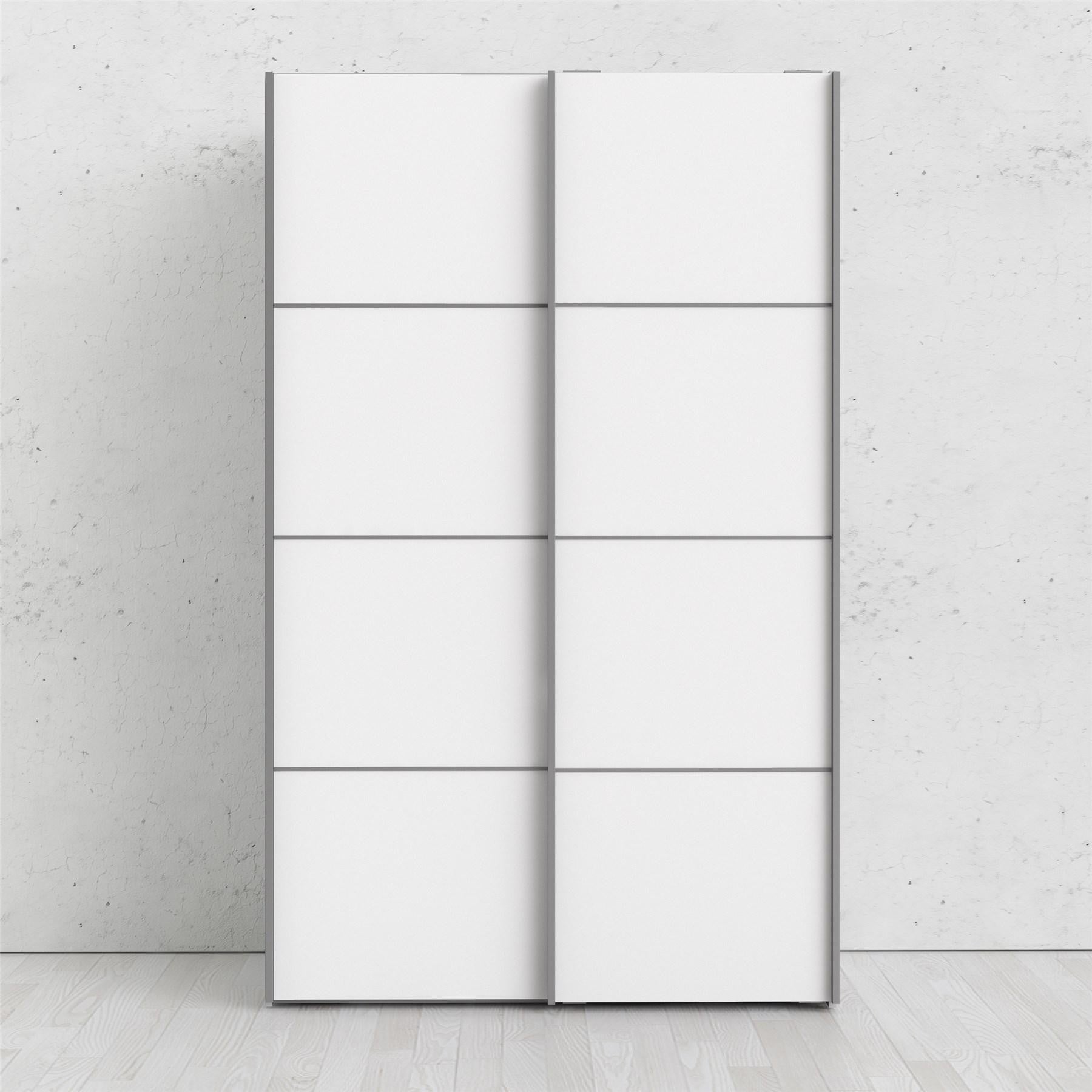 Armadio in legno Verona con ante scorrevoli bianco cm 122x64 h201