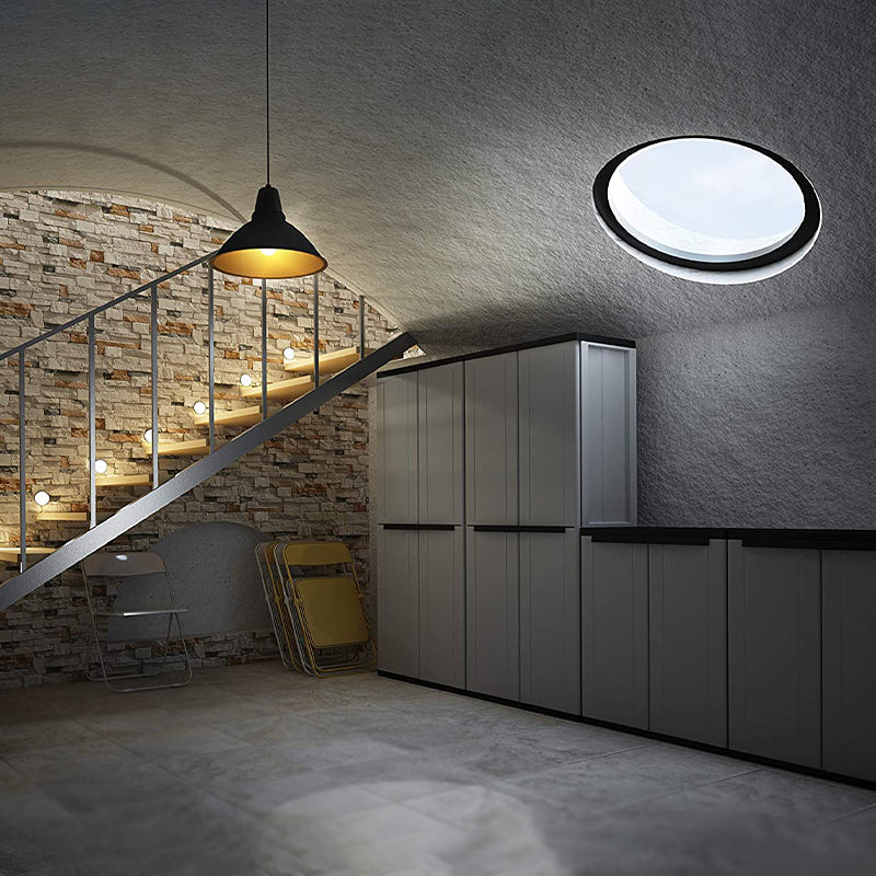 Armadio porta scope in plastica a 2 ante con 3 ripiani 68x38 164h