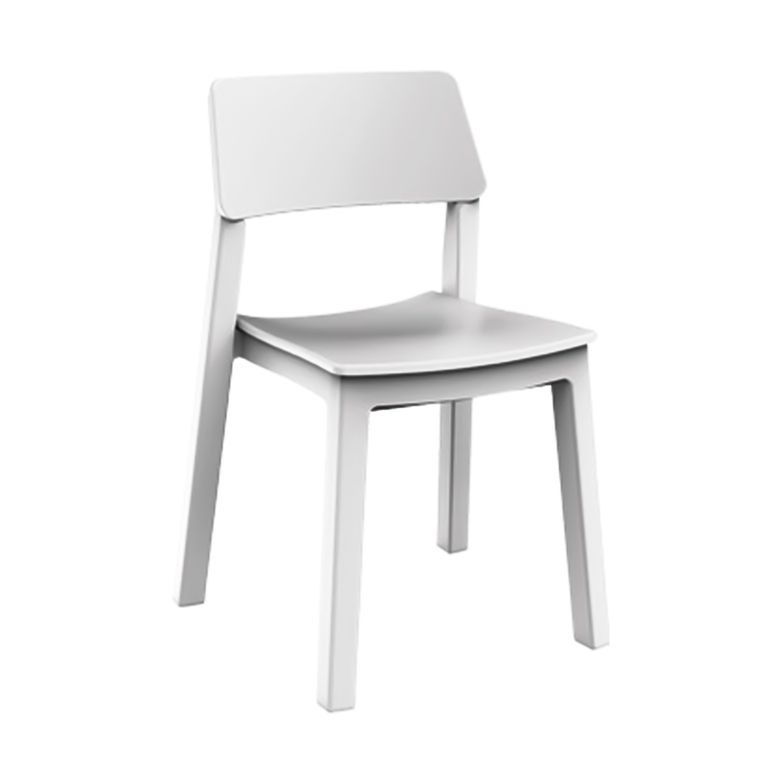 Sedia da pranzo bianca Bistrot in resina rattan per giardino