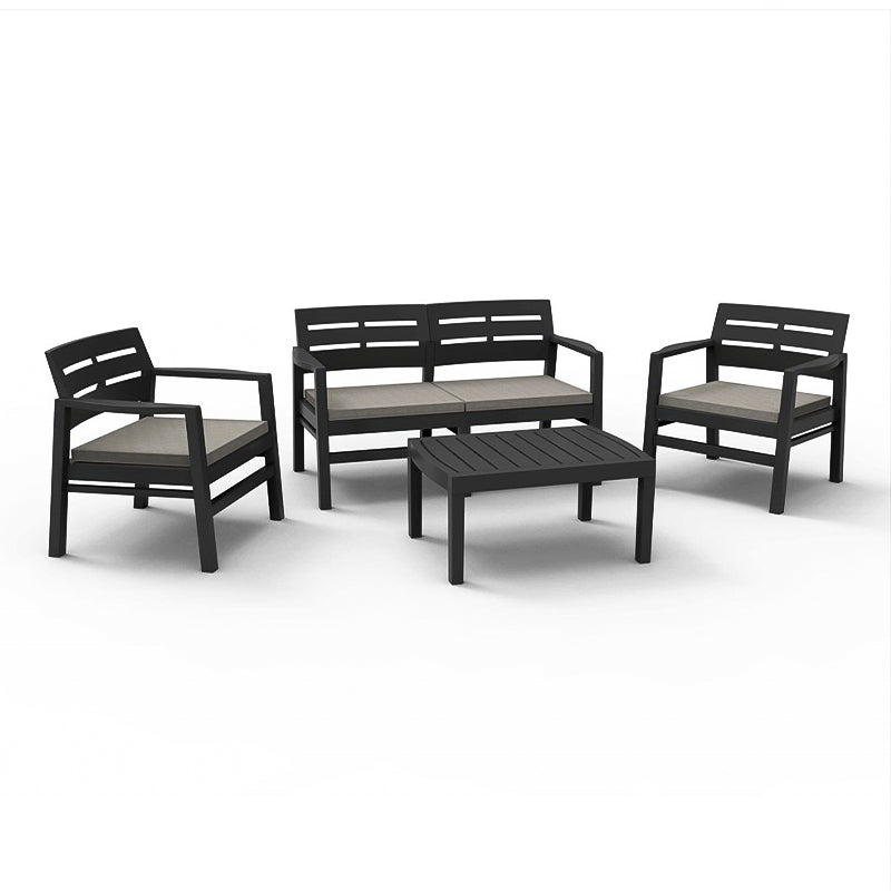 Salotto per esterno in resina Java poltrone e tavolino da giardino