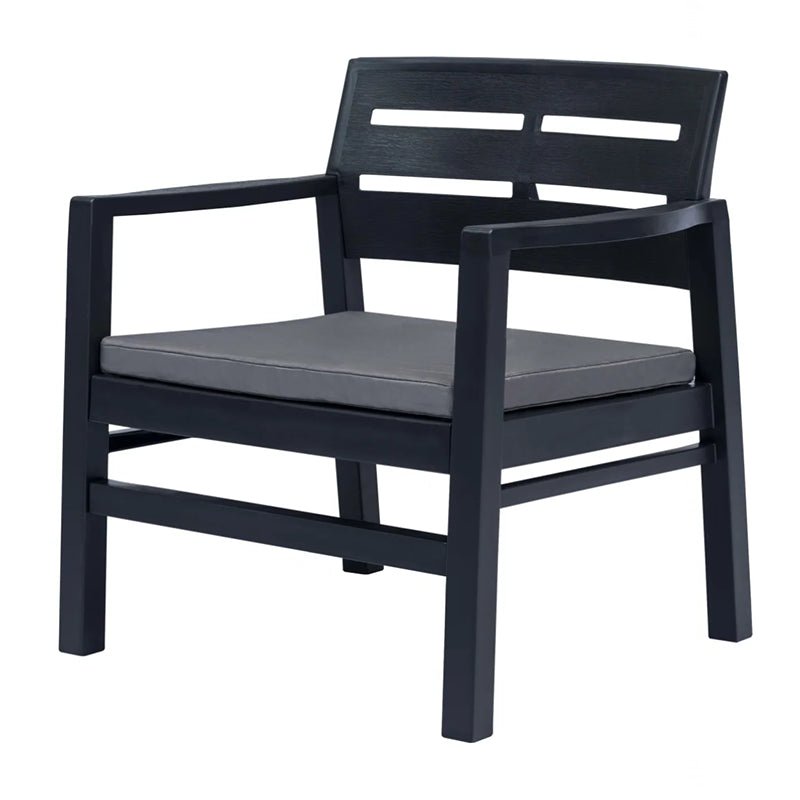 Salotto per esterno in resina Java poltrone e tavolino da giardino