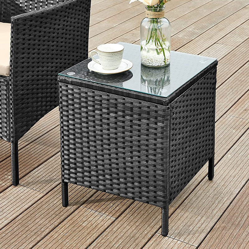 Salotto per esterno Radical in polirattan completo di poltrone e tavolino da giardino