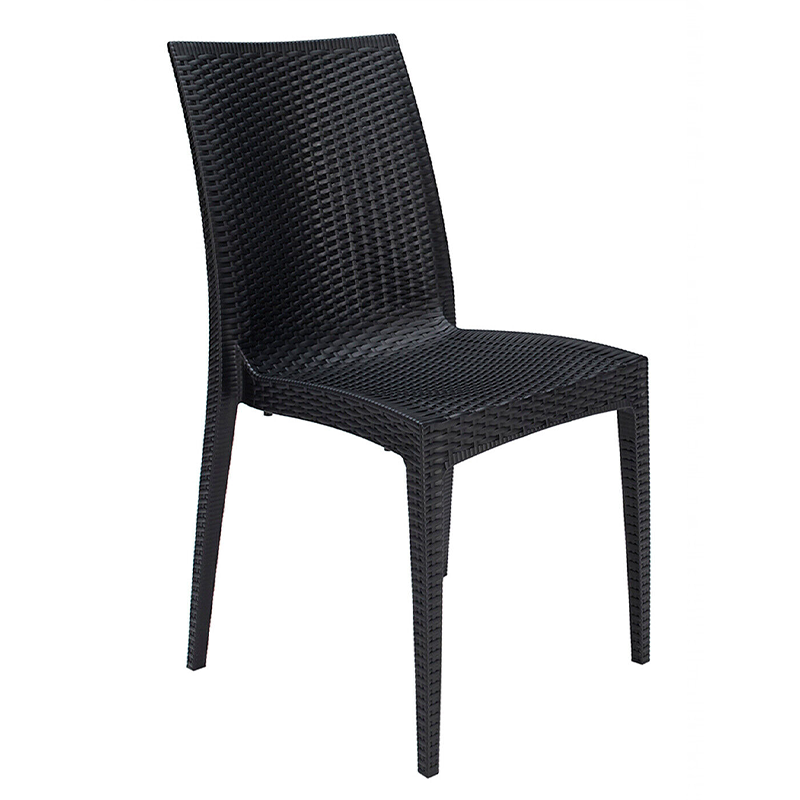 Sedia da esterno in resina rattan poltrona con braccioli per giardino e veranda