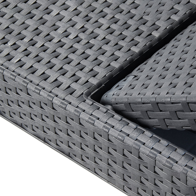 Lettino prendisole in resina con schienale reclinabile per piscina e giardino