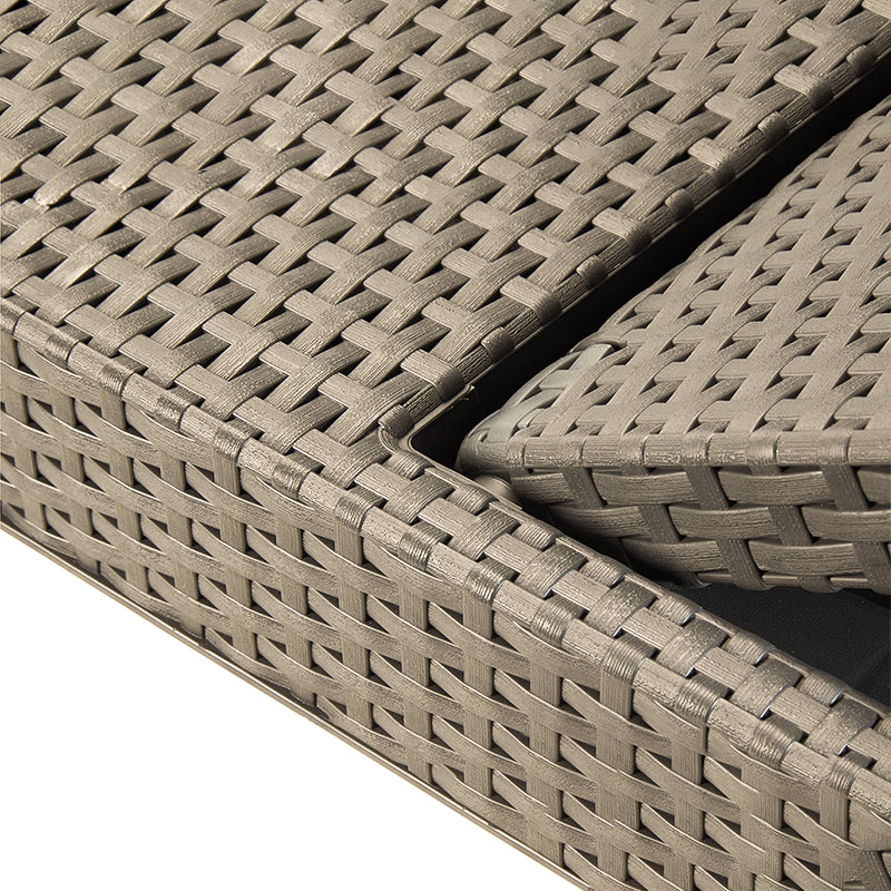 Lettino prendisole in resina con schienale reclinabile per piscina e giardino