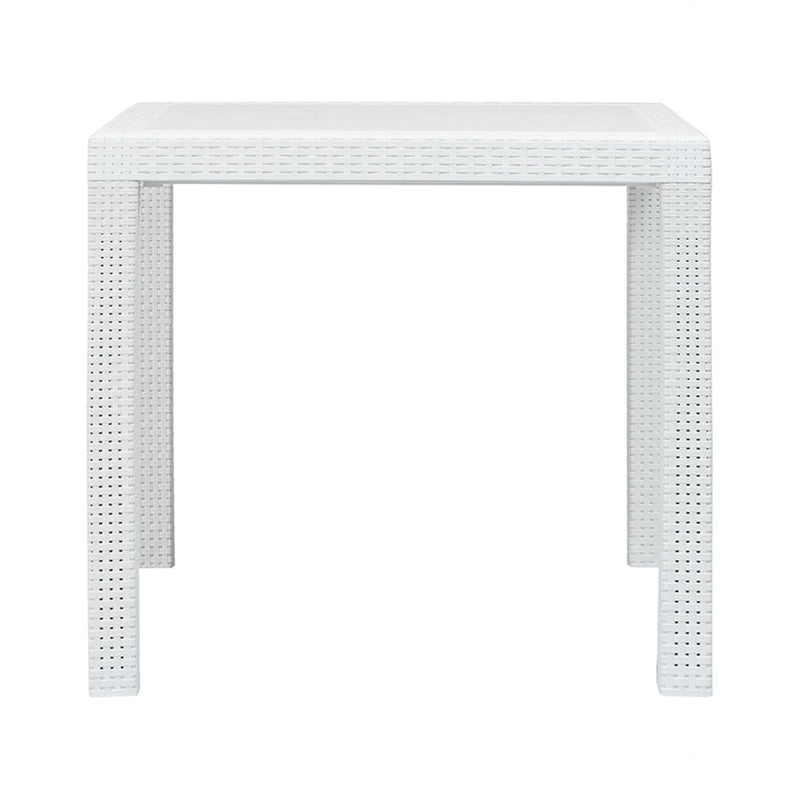 Tavolo da esterno in resina quadrato rettangolare per giardino e veranda