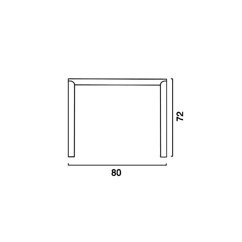 Tavolo da esterno Rattan Olè in resina quadrato per giardino cm80x80 h72