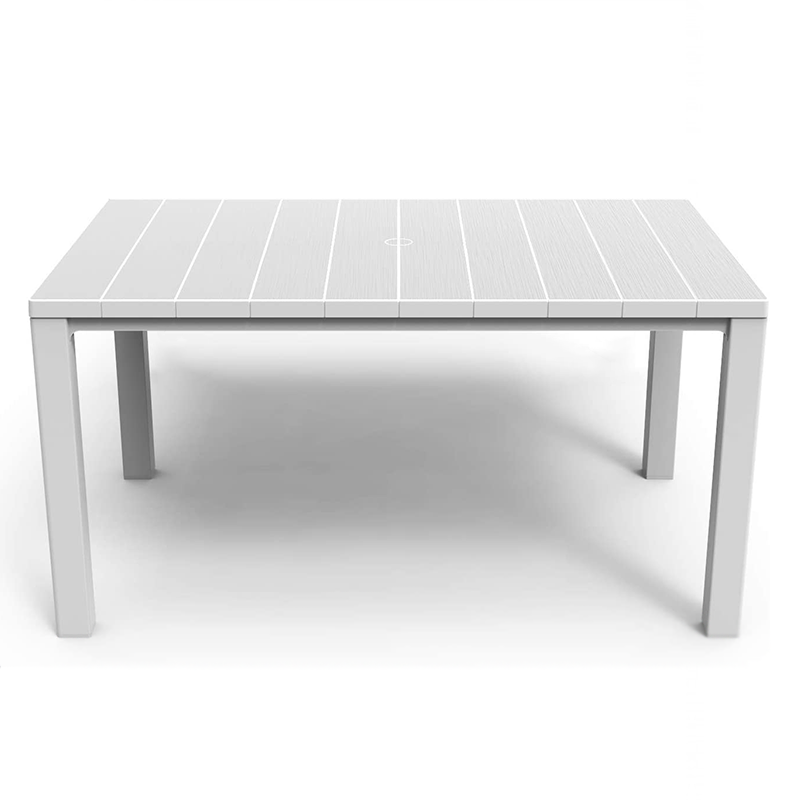 Tavolo da esterno Julie dogato in resina quadrato per giardino cm 147x90 h74