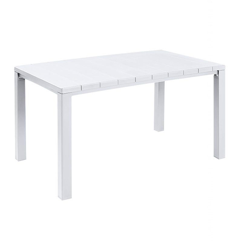 Tavolo da esterno Julie dogato in resina quadrato per giardino cm 147x90 h74