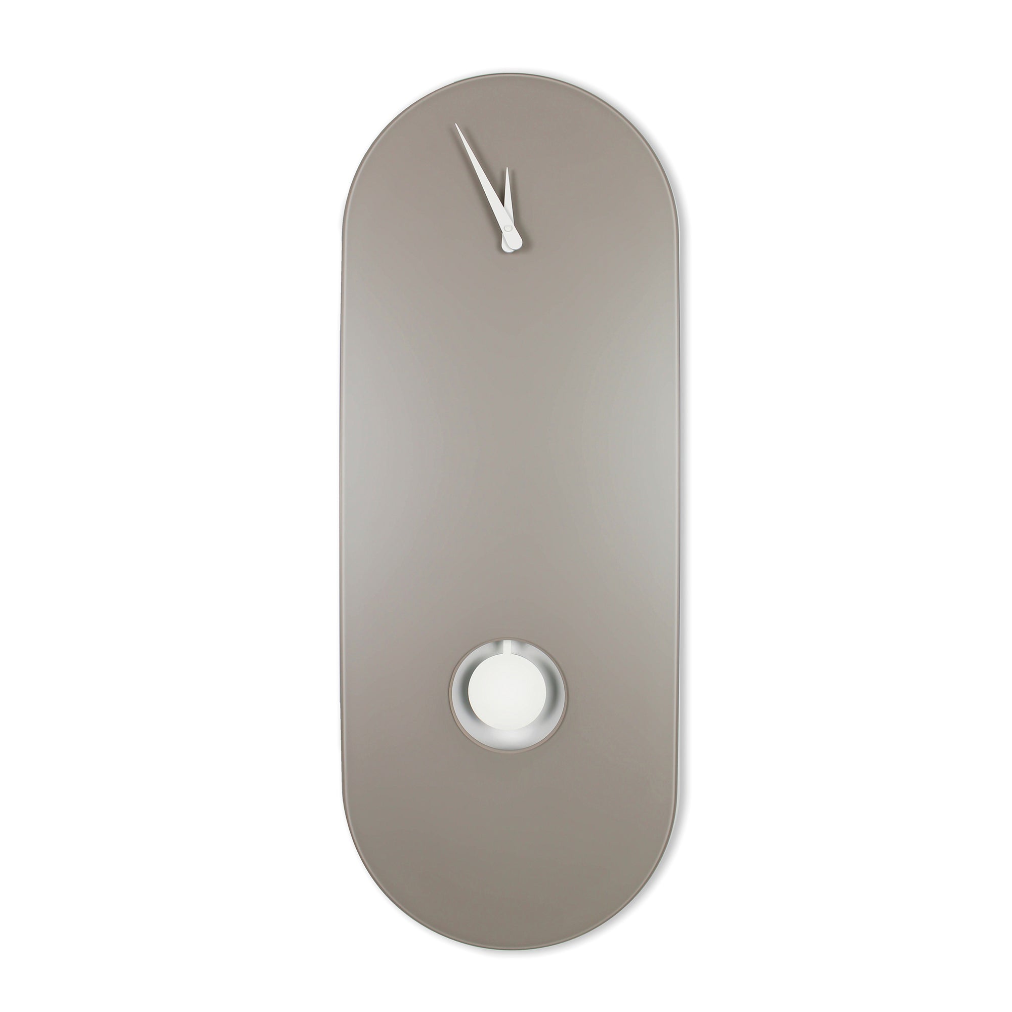 "Berlin" designer pendulum clock in satin glass