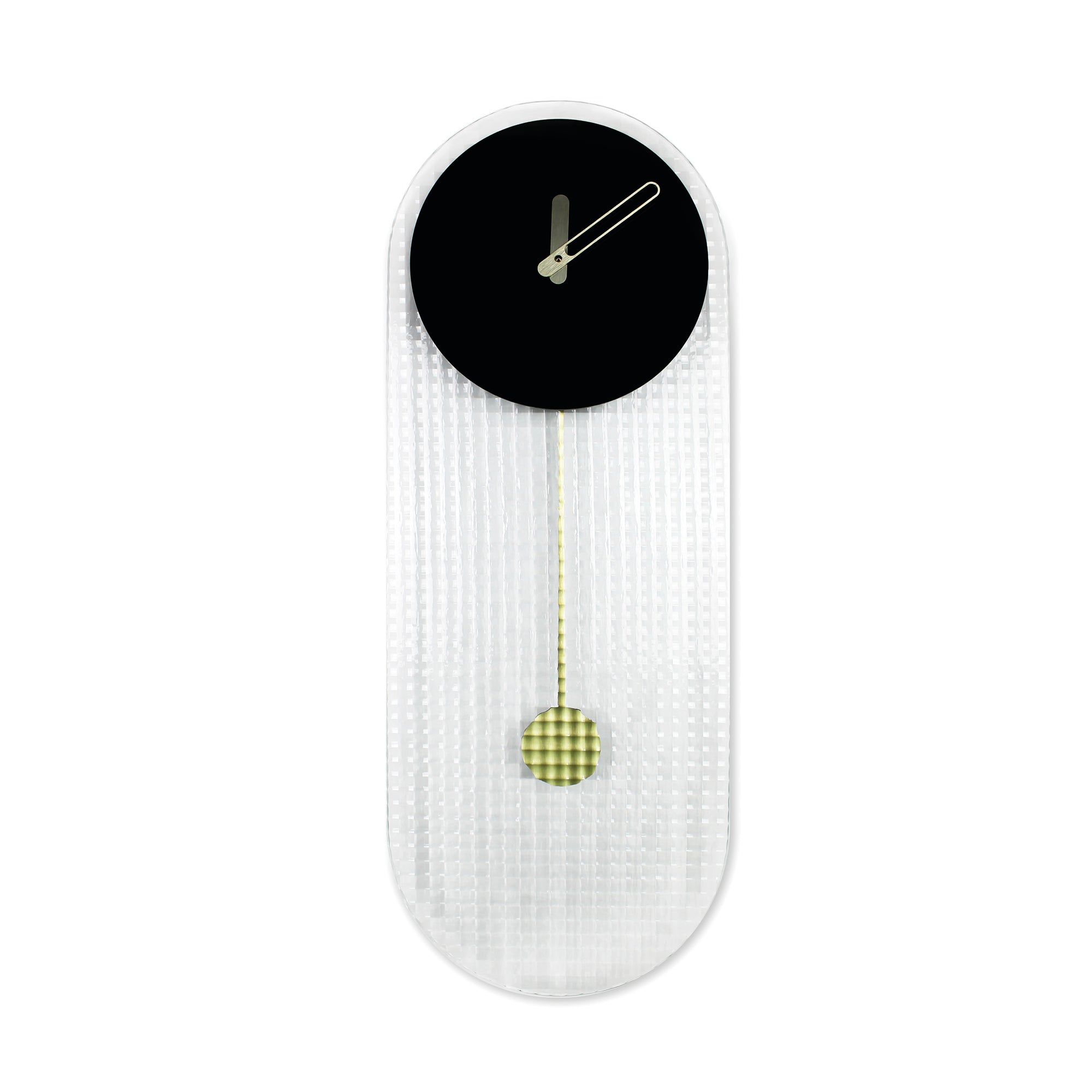 Modern pendulum clock design "Shangai" squared glass