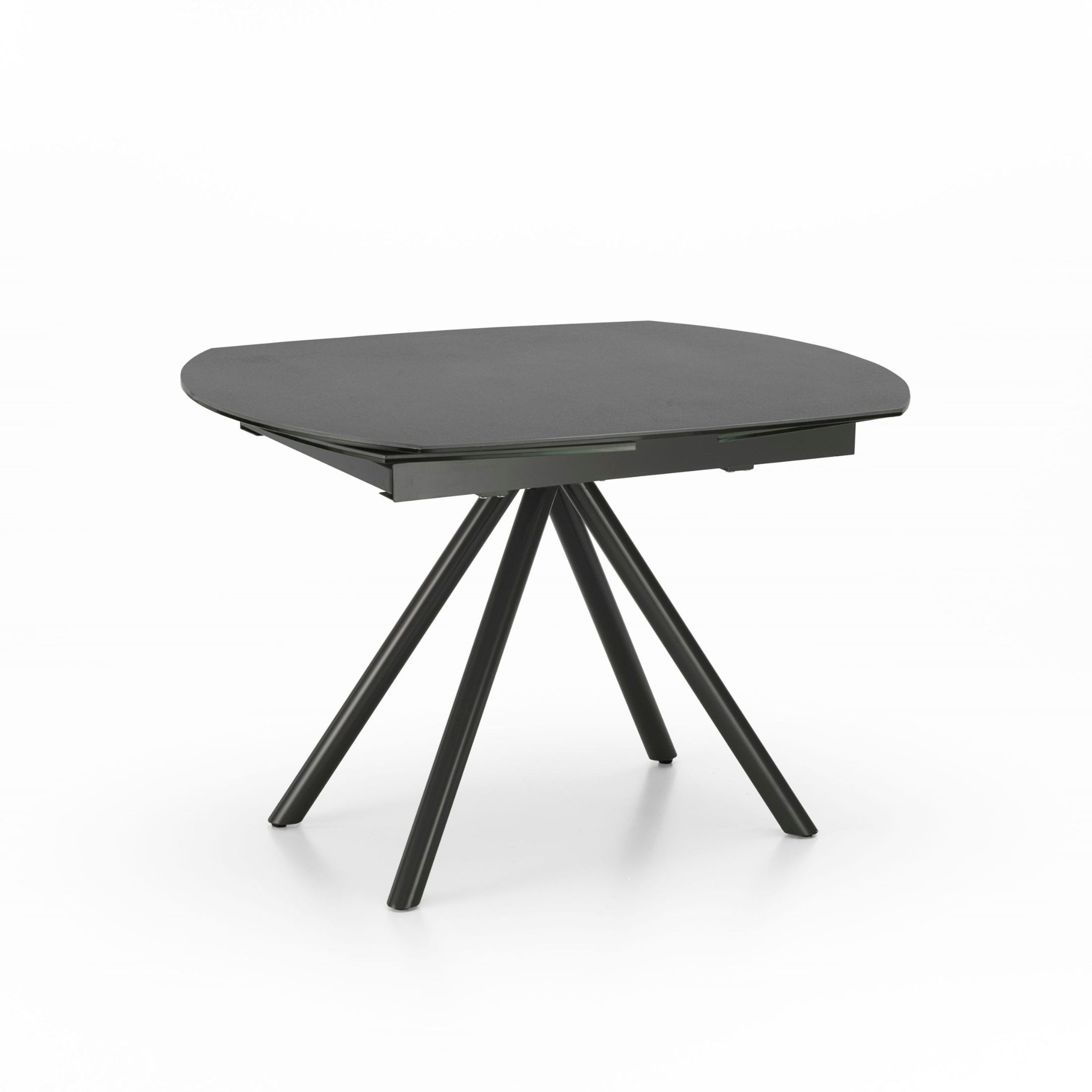 Modern extendable table "Atmosphera" with ceramic top and painted metal frame