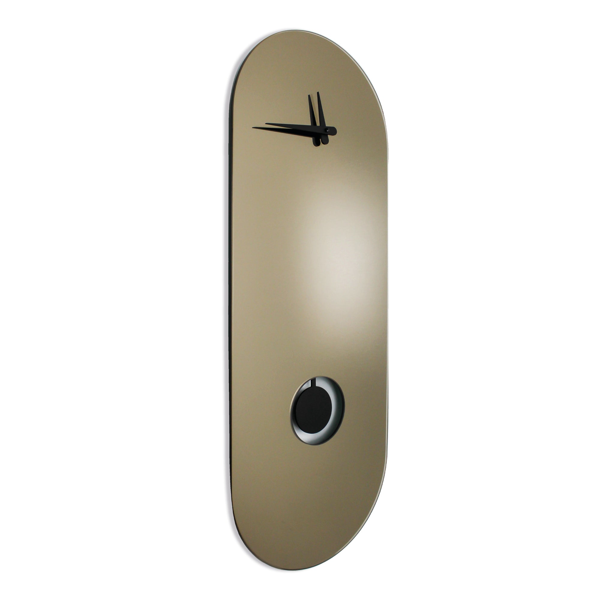 "Roma" designer pendulum clock with bronze mirror