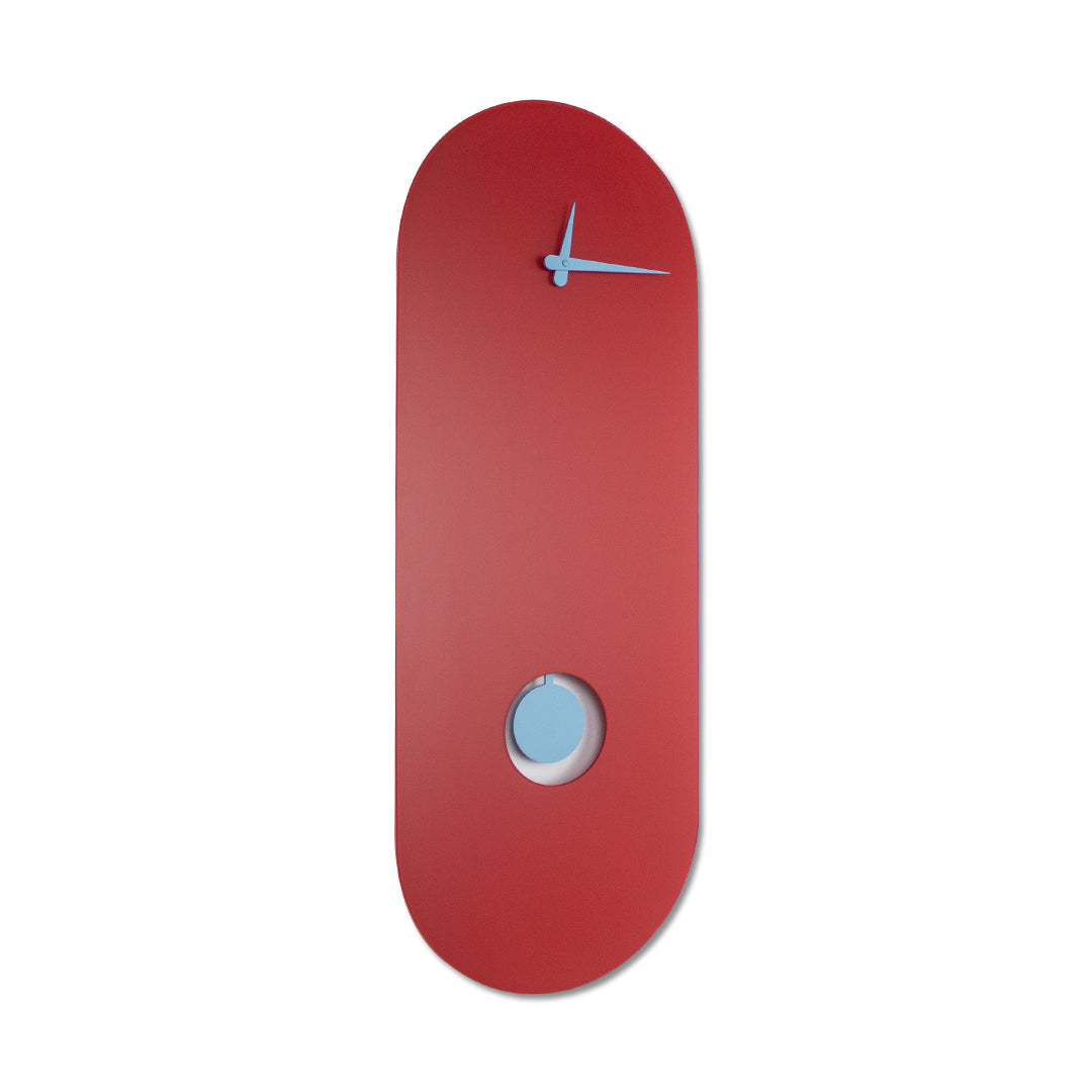 "Amsterdam" design pendulum clock in frosted glass