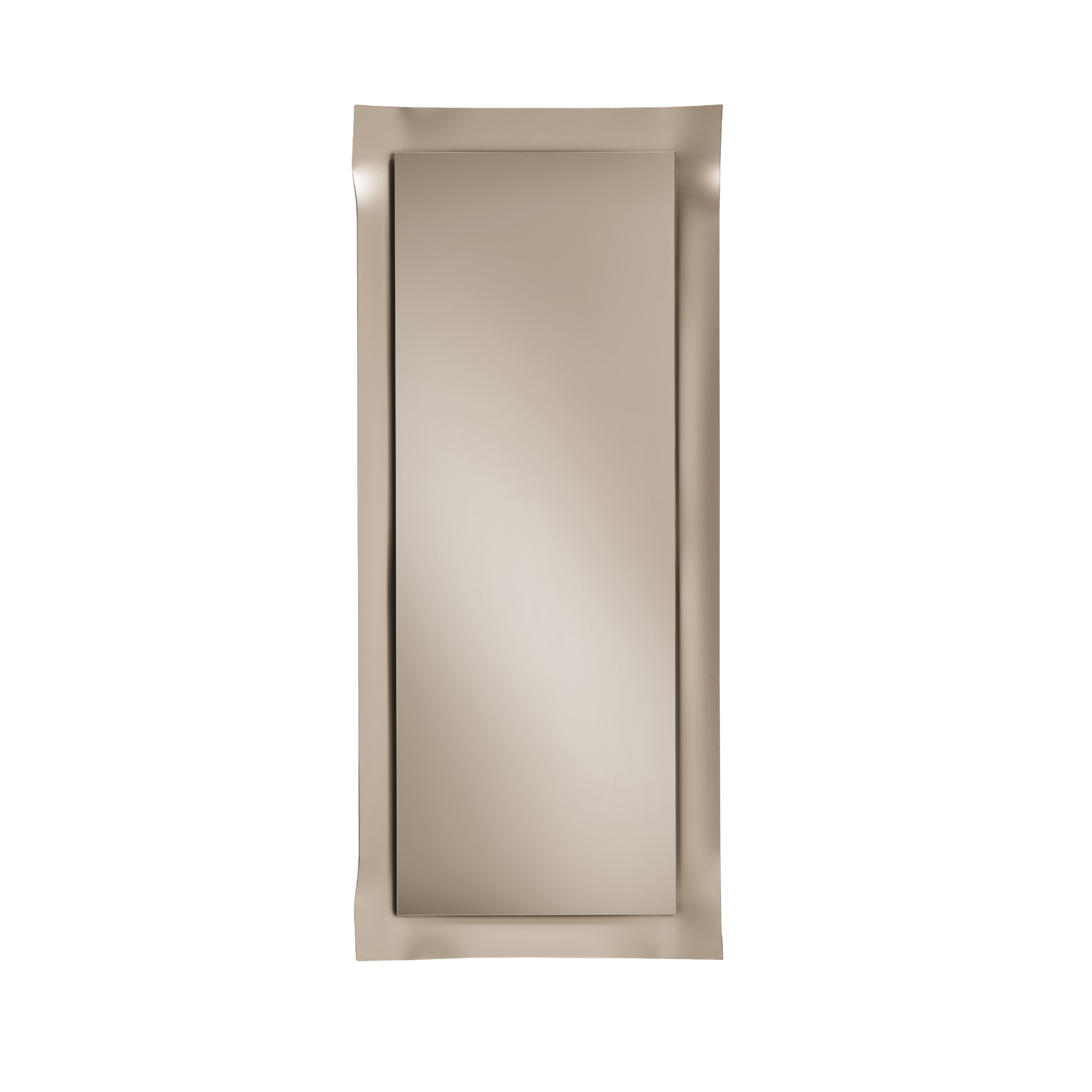 Mirror with "Vivo" frame in modern satin glass